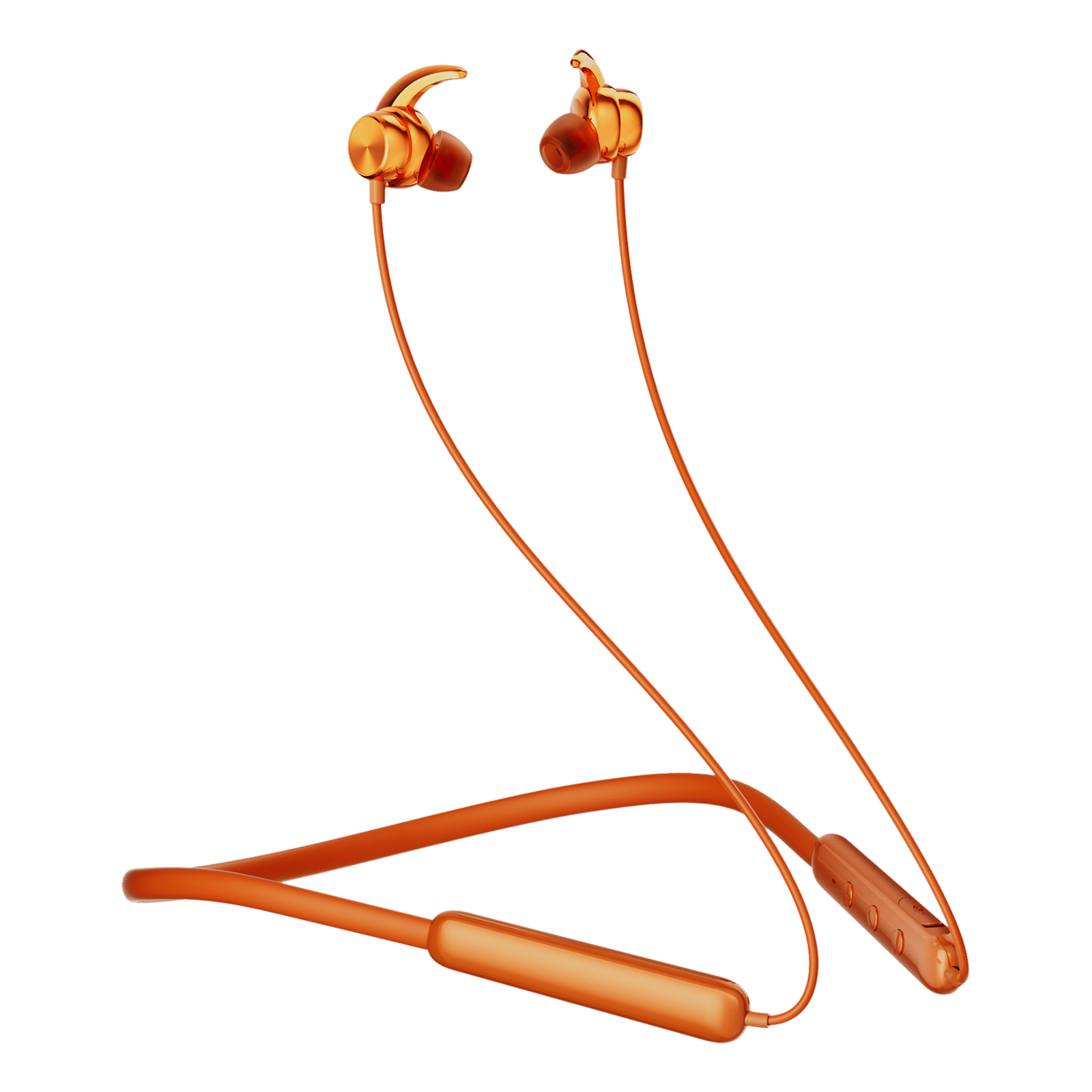 Itel N35 PRO IEB-35 Neckband (IPX5 Water Resistant, 10mm Bass Boost Driver, Orange)
