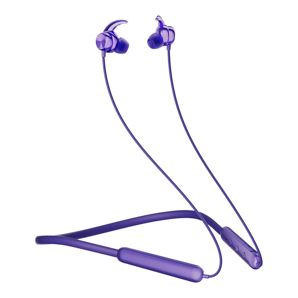 Itel N35 PRO IEB-35 Neckband (IPX5 Water Resistant, 10mm Bass Boost Driver, Purple)