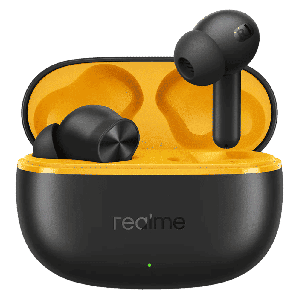 realme Buds T200 Lite TWS Earbuds with Environmental Noise Cancellation (IPX4 Water Resistant, Dual Device Connection, Volt Black)