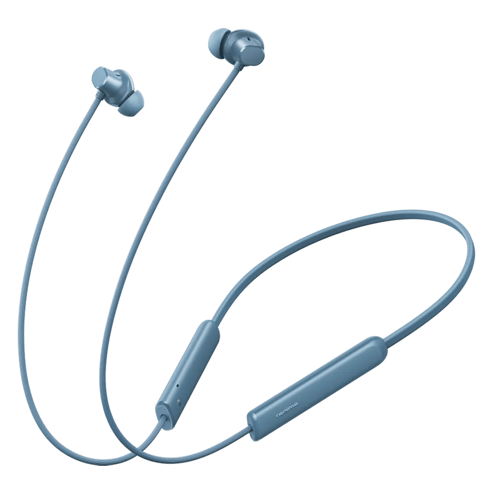 realme Buds Wireless 5 Lite Neckband with Environmental Noise Cancellation (IP55 Dust & Water Resistant, Dual Device Connection, Haze Blue)
