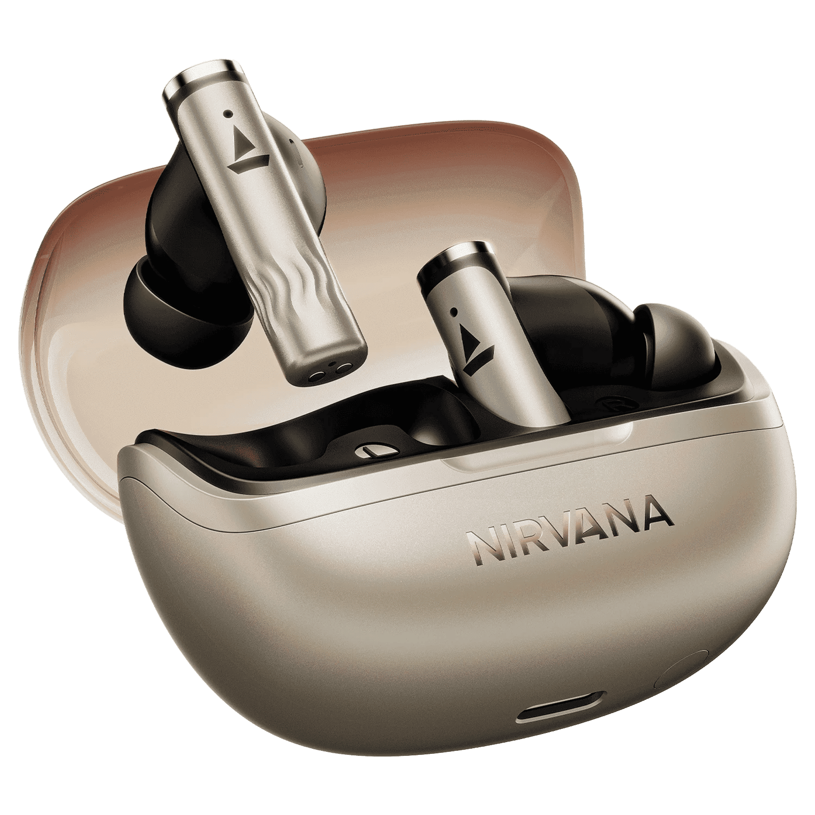 boAt Nirvana Zenith Pro TWS Earbuds with Hybrid Adaptive Active Noise Cancellation (IPX4 Water Resistance, Google Fast Pair, Platinum Gold)