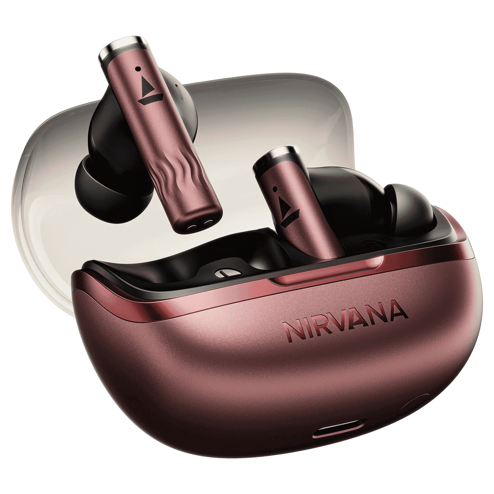 boAt Nirvana Zenith Pro TWS Earbuds with Hybrid Adaptive Active Noise Cancellation (IPX4 Water Resistance, Google Fast Pair, Crimson Red)