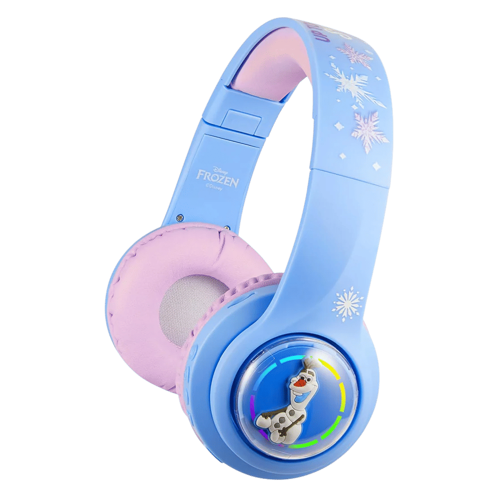 VOLKANO Disney Frozen 3D DY-3054-FR Bluetooth Headphone with Mic (Kids Friendly Volume, Over Ear, Blue)