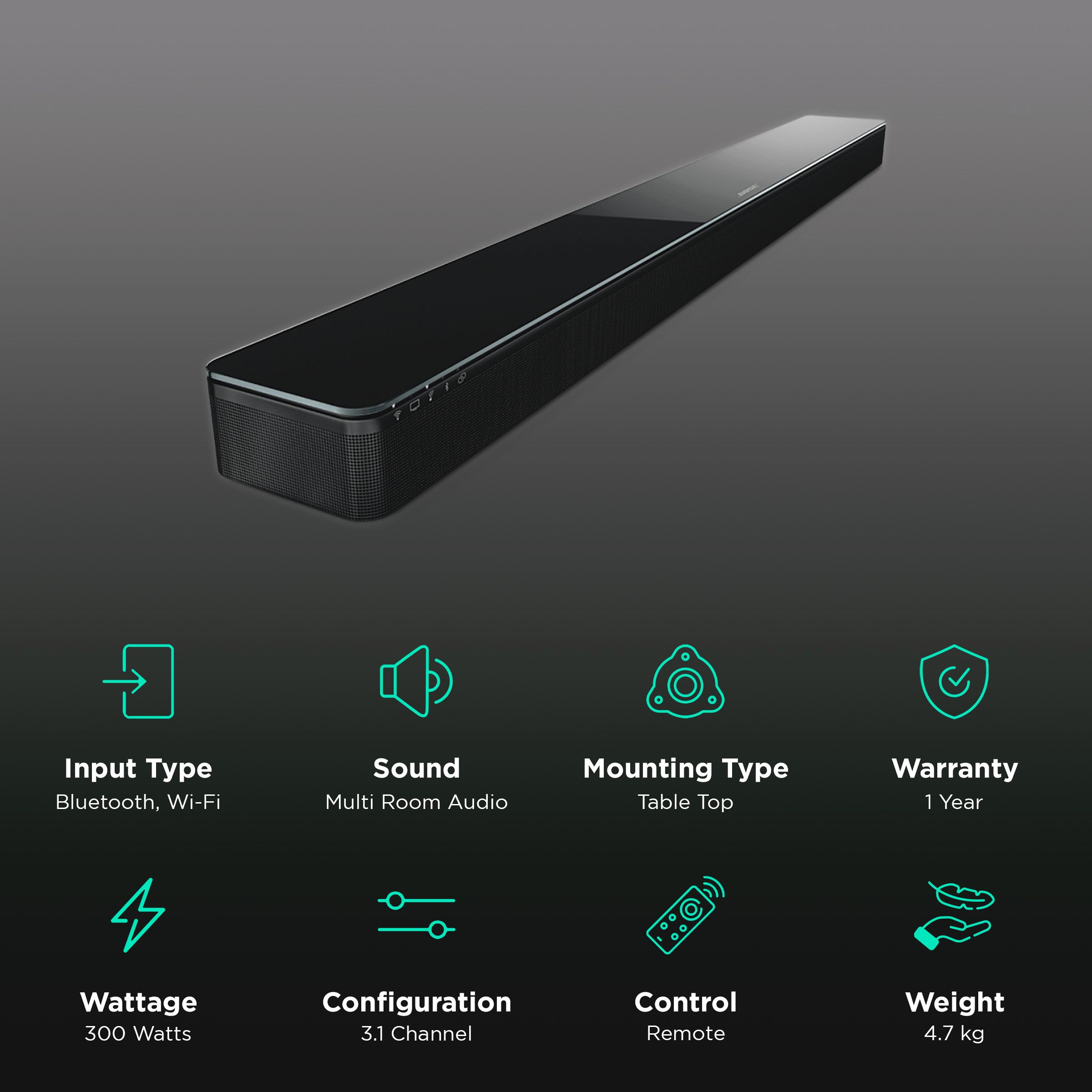 Buy Bose Soundtouch 300 Bluetooth Soundbar with Remote (Rich Bass