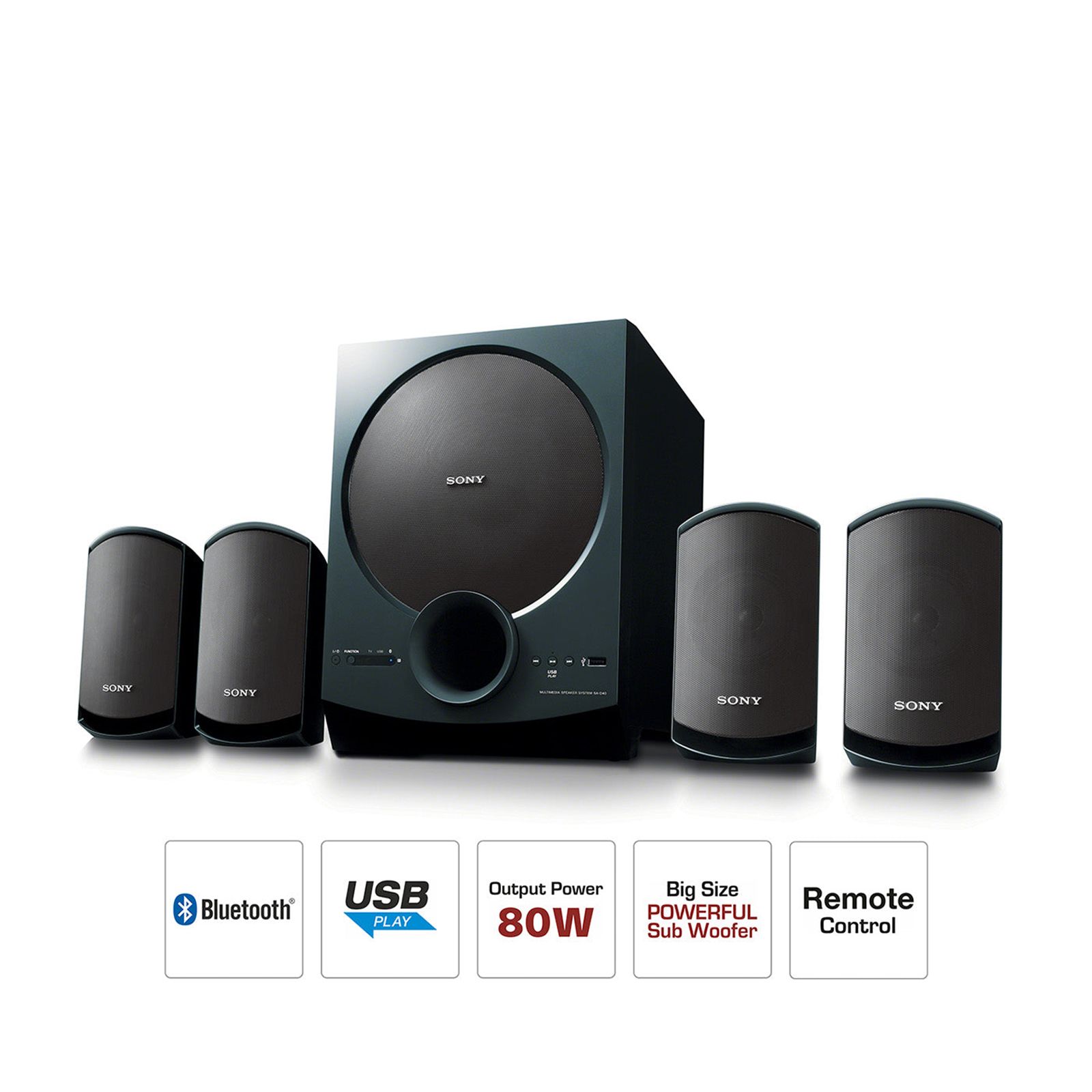 Buy SONY SA-D40 80W Multimedia Speaker (Surround Sound,