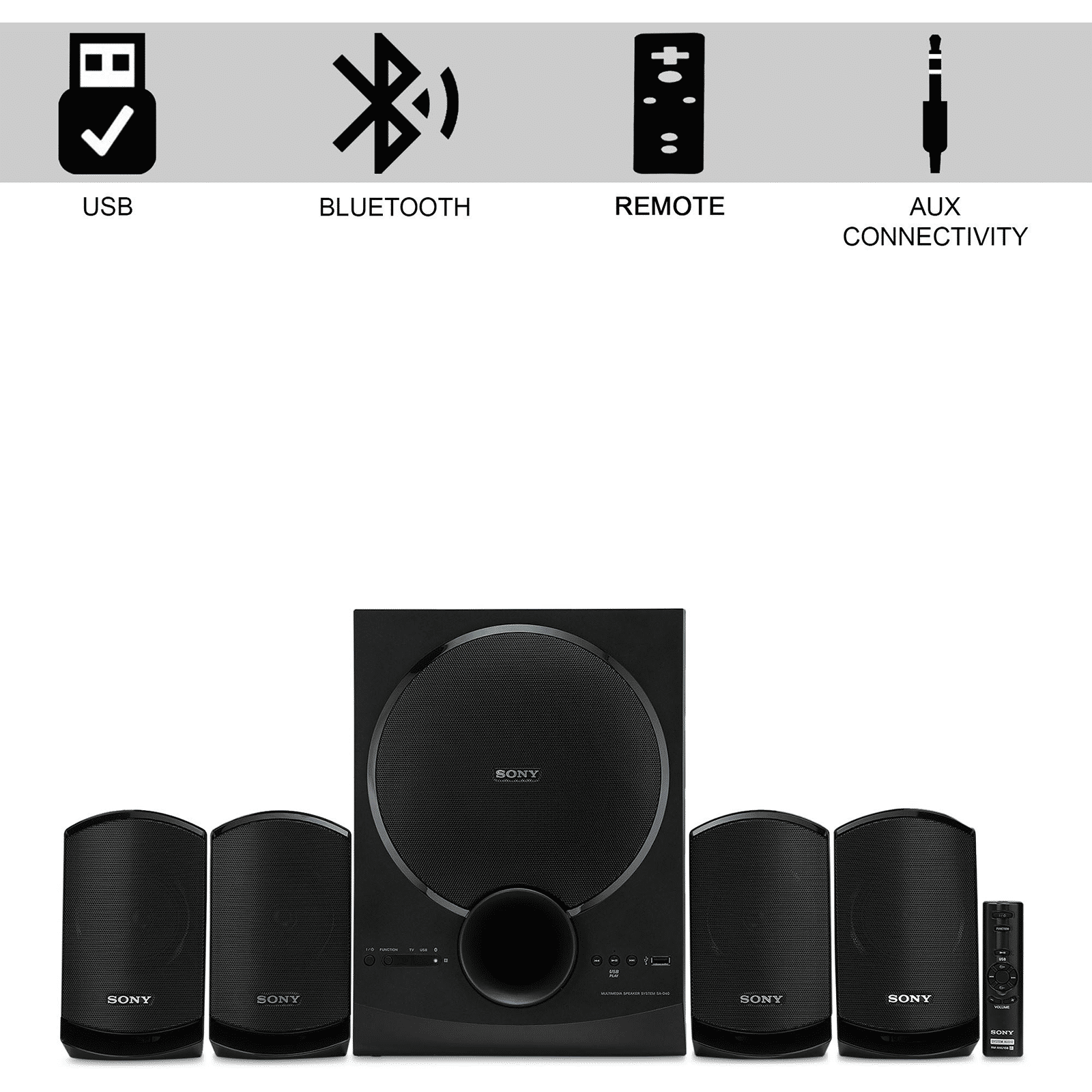 Buy SONY SA-D40 80W Multimedia Speaker (Surround Sound,