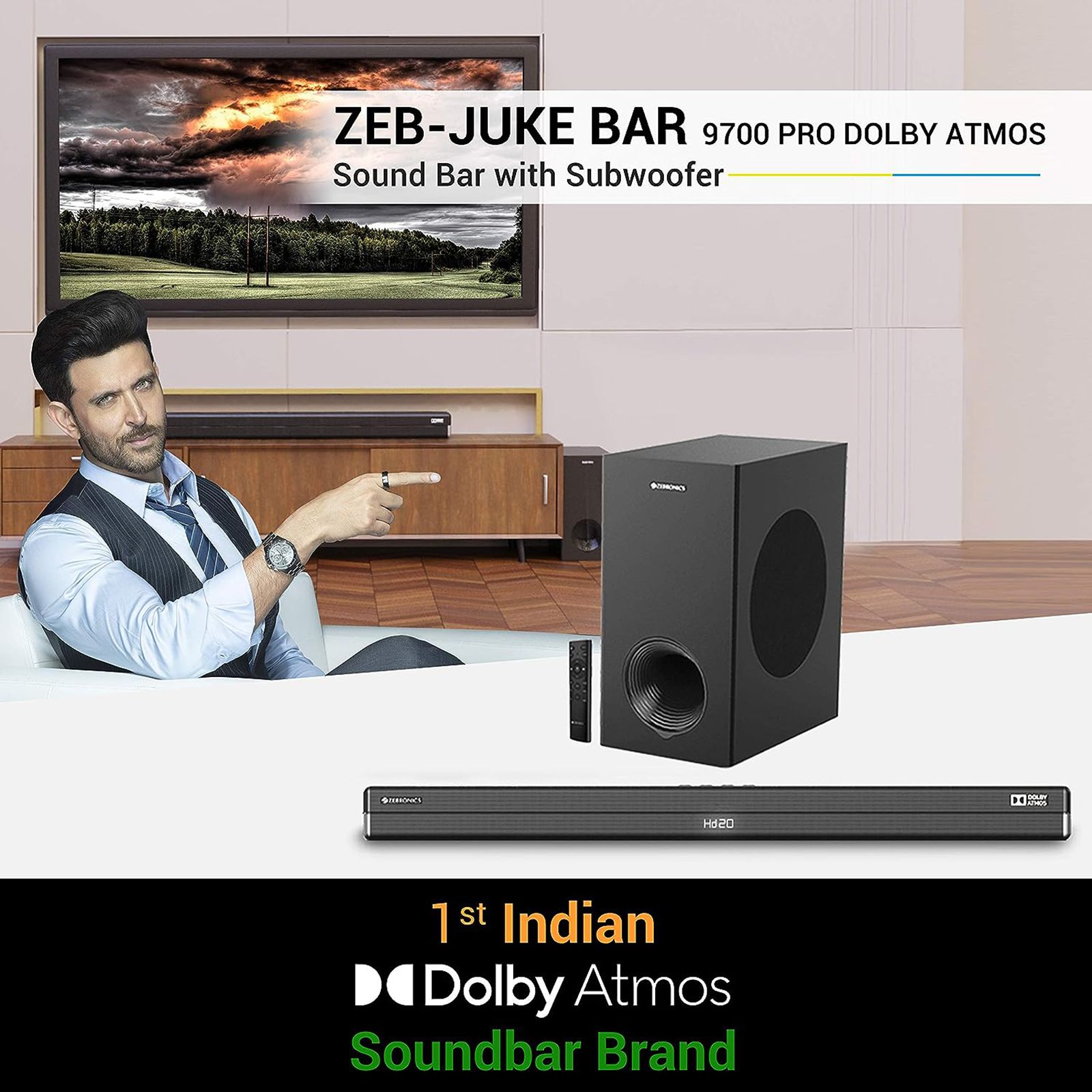 Buy ZEBRONICS Zeb-Juke Bar 9700 450W Bluetooth Soundbar with