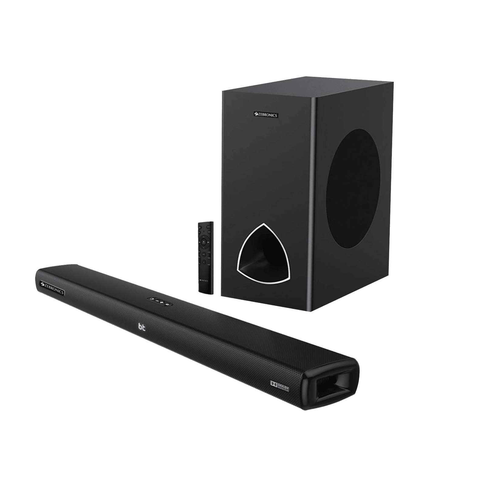 ZEBRONICS Zeb-Juke Bar 9001 Pro 120W Bluetooth Soundbar with Remote (Dolby Digital Plus, 2.1 Channel, Black)