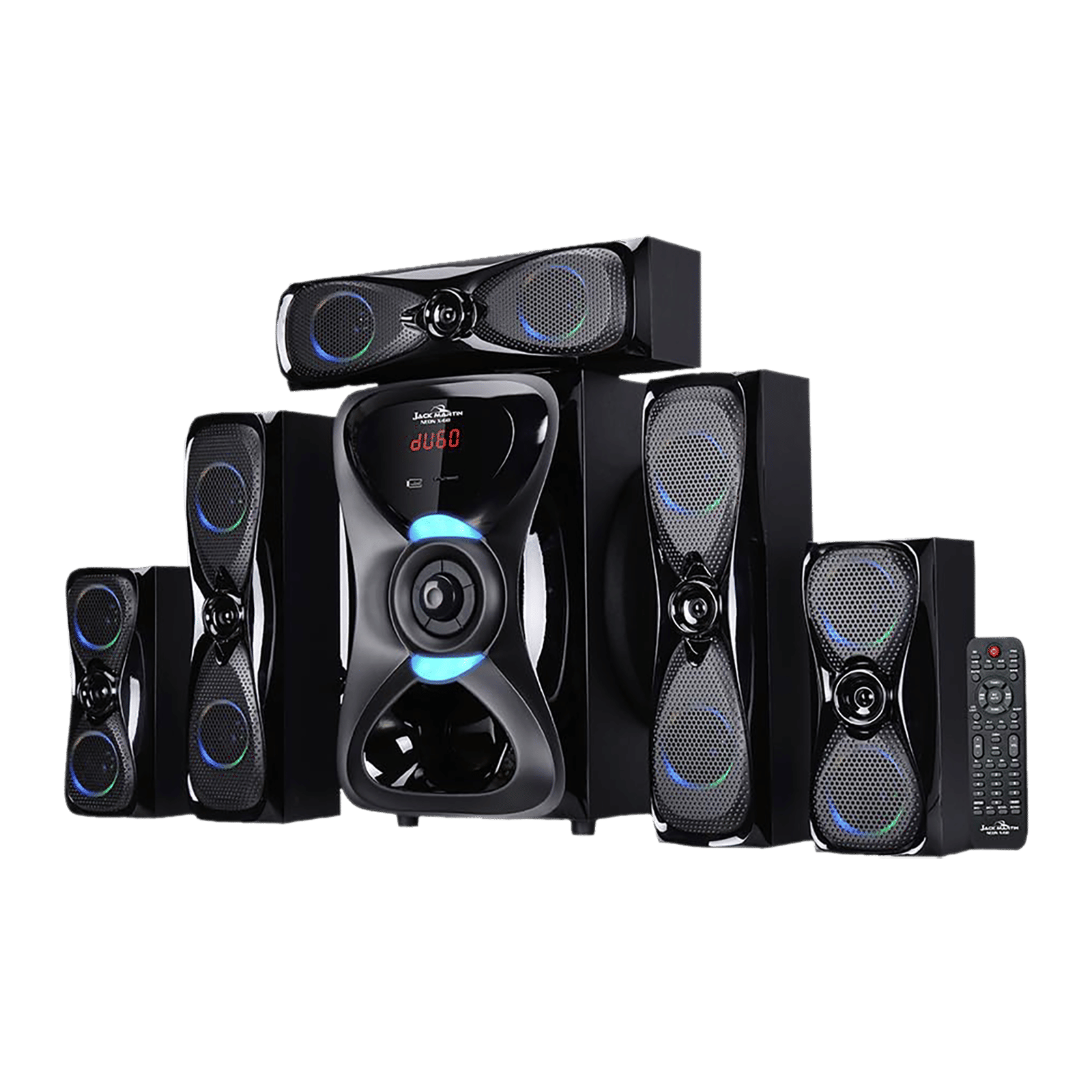 Jack Martin JM_X6 190W Bluetooth Home Theatre with Remote (Heavy Bass  Output, Channel, Black)