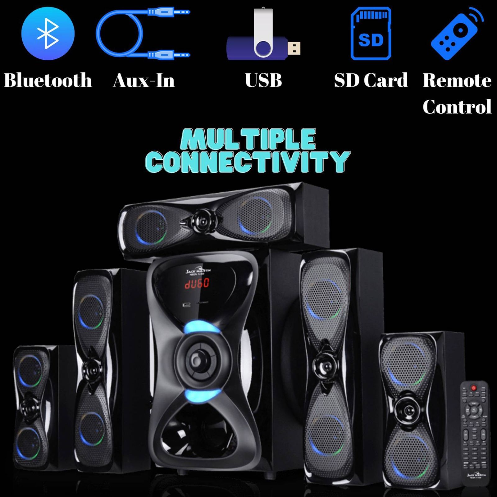 Buy Jack Martin 190W Bluetooth Home Theatre with Remote (Heavy