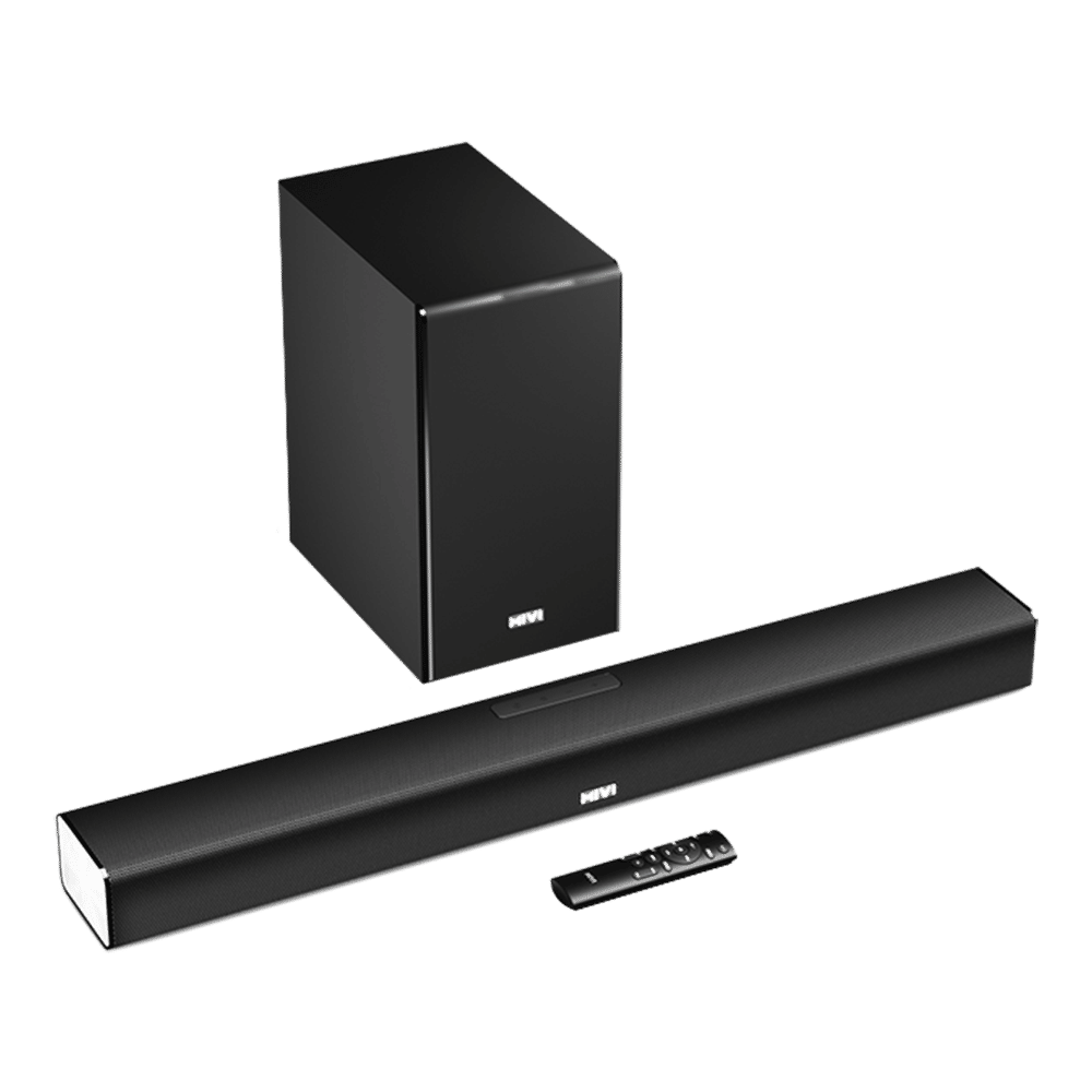 MIVI Fort R320 320W Bluetooth Soundbar with Remote (Cinematic Surround Sound, 2.1 Channel, Black)