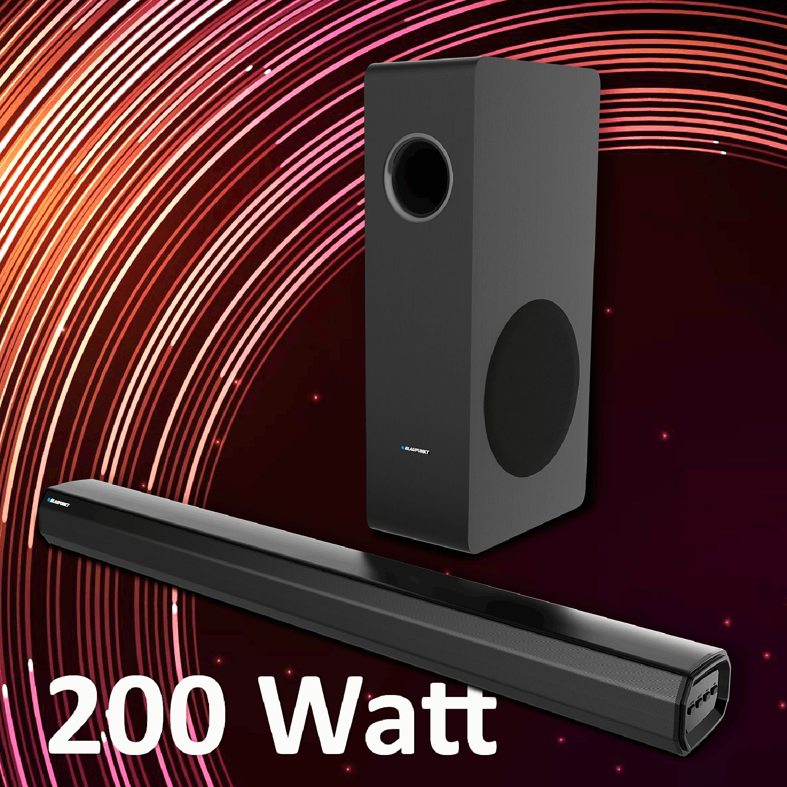 Blaupunkt SBW250 200W Bluetooth Soundbar with Remote (Powerful Surround  Sound, Channel, Black)