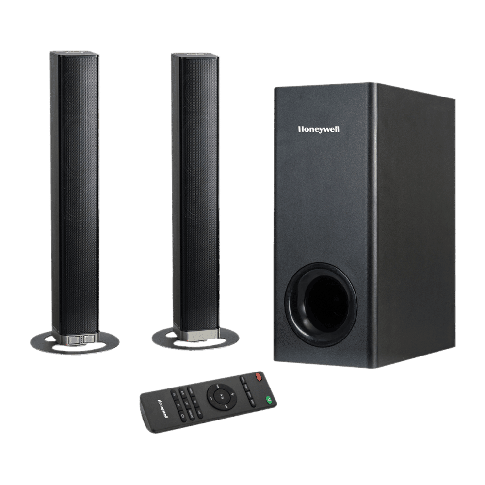 Honeywell Trueno U1000 Duo 100W Bluetooth Soundbar with Remote (Dynamic Sound, 2.1 Channel, Black)