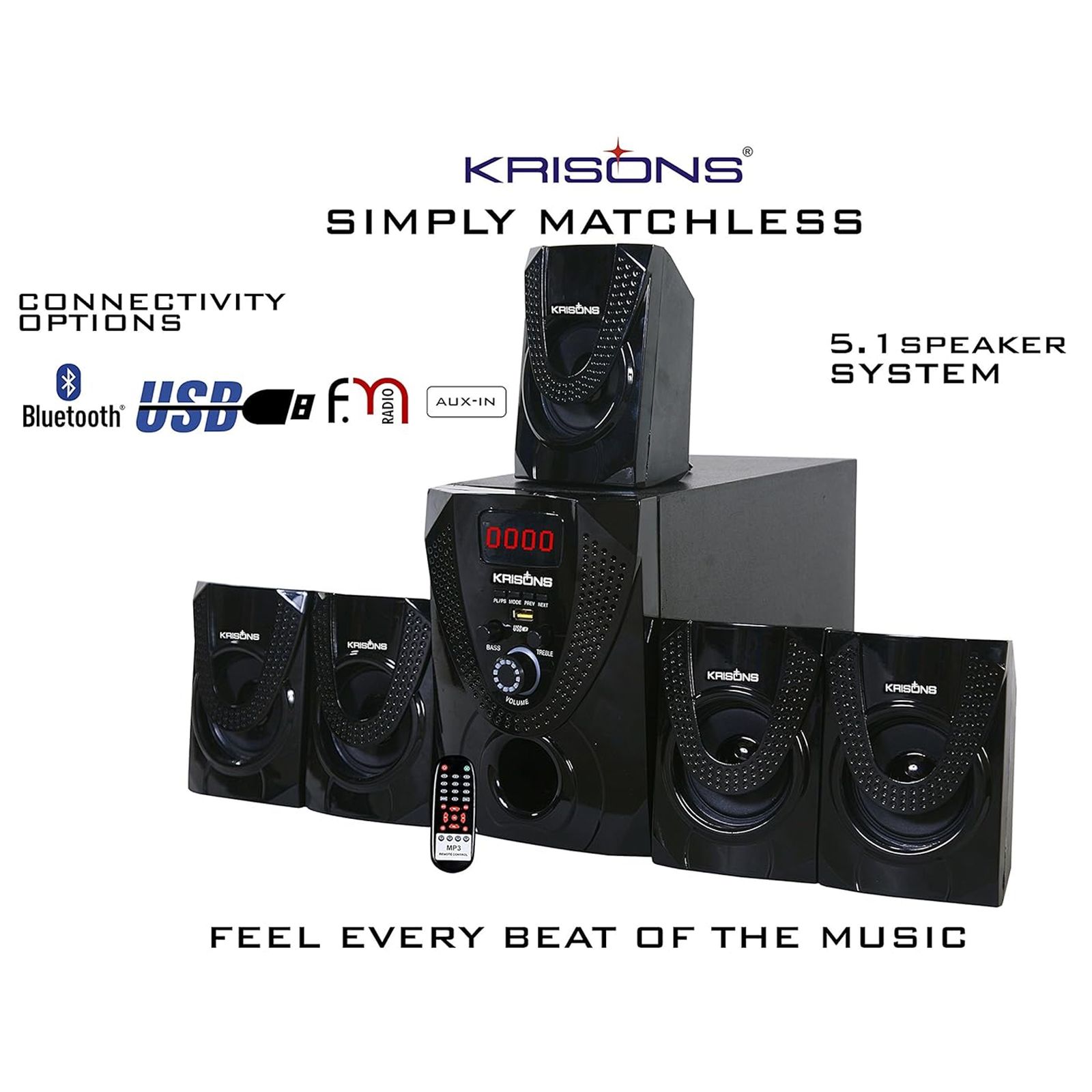 Buy Krisons Nexon 30W Bluetooth Home Theatre with Remote (Deep