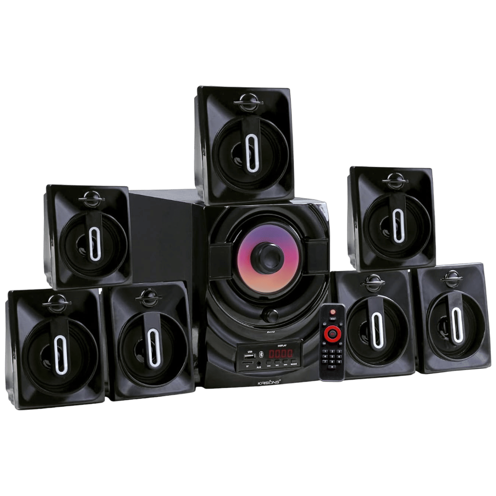 Krisons Boom 75W Bluetooth Home Theatre with Remote (7.1 Channel, Black)