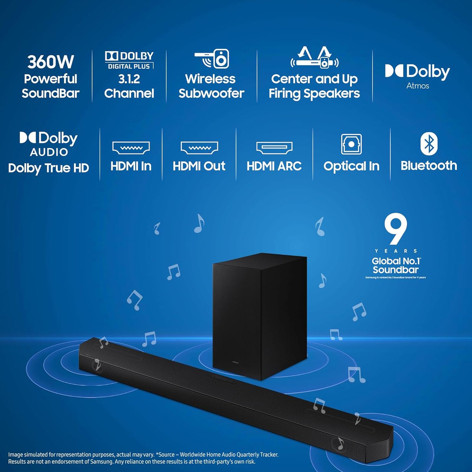 Hw K450 Connect Soundbar To Subwoofer Samsung Samsung HW-K450 300W