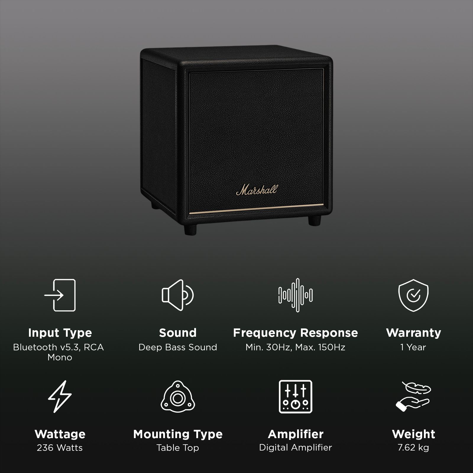 Marshall Heston SUB 200 Black (EU)