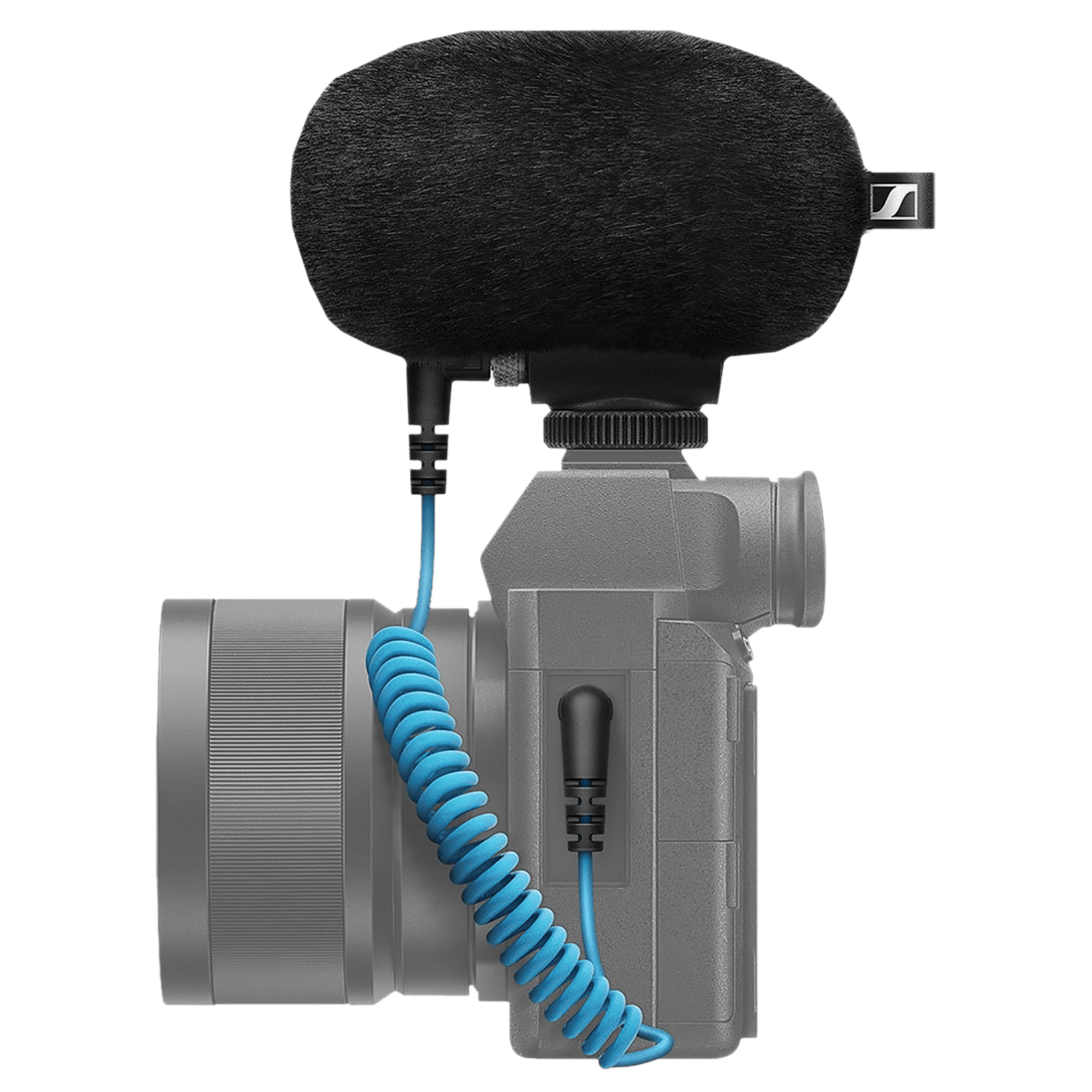 SENNHEISER MKE 200 Jack Wired Microphone with Integrated Wind  Protection (Black)