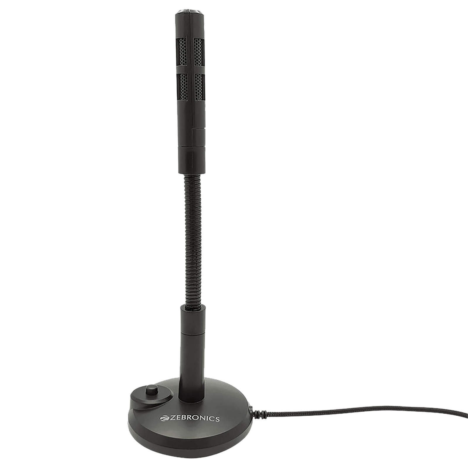 ZEBRONICS Zeb-SM600 Pro 3.5 Jack Wired Microphone with Crisp & Clear Audio (Black)