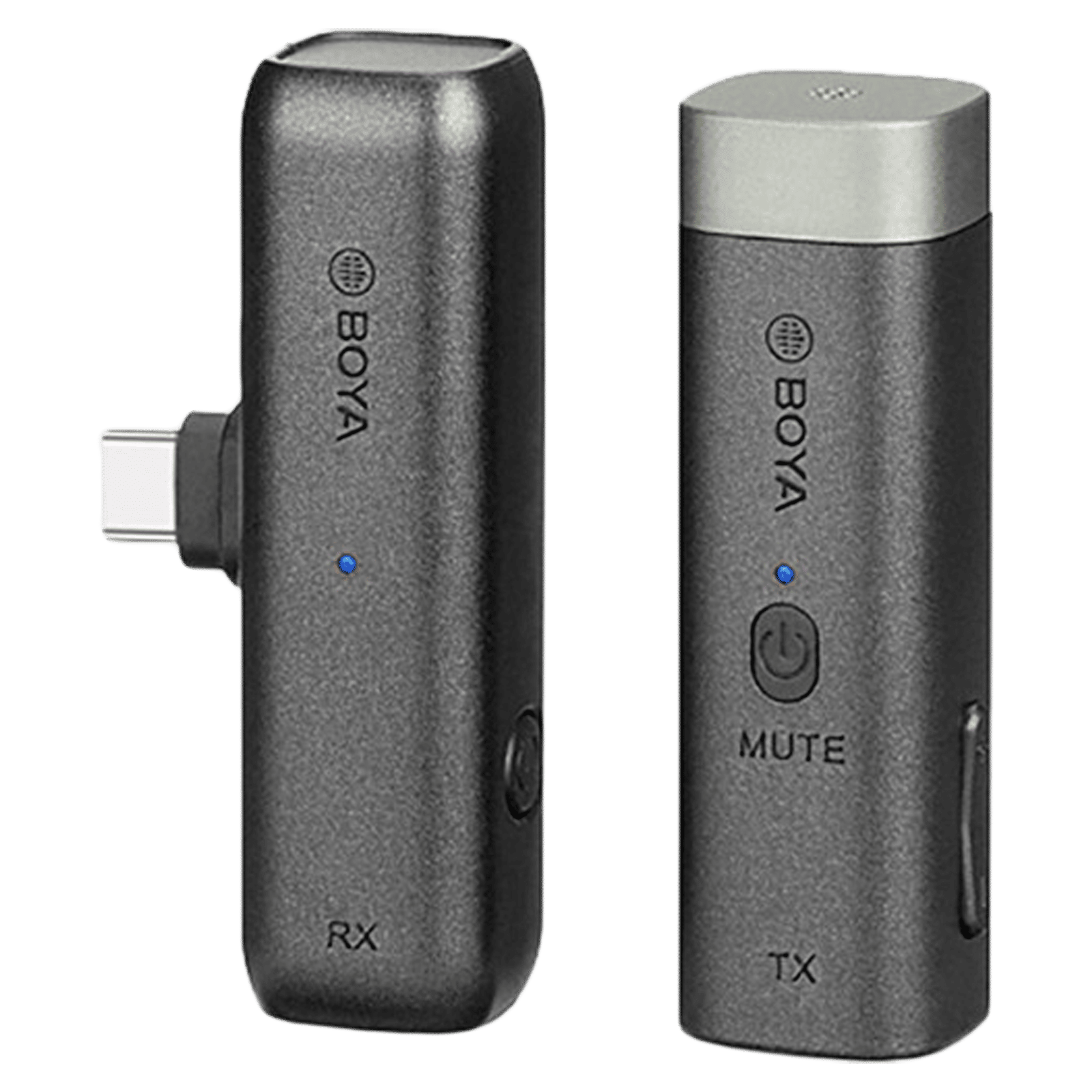 Boya Type C & 3.5 Jack Wireless Microphone with 2.4GHz Transmission Technology (Black)