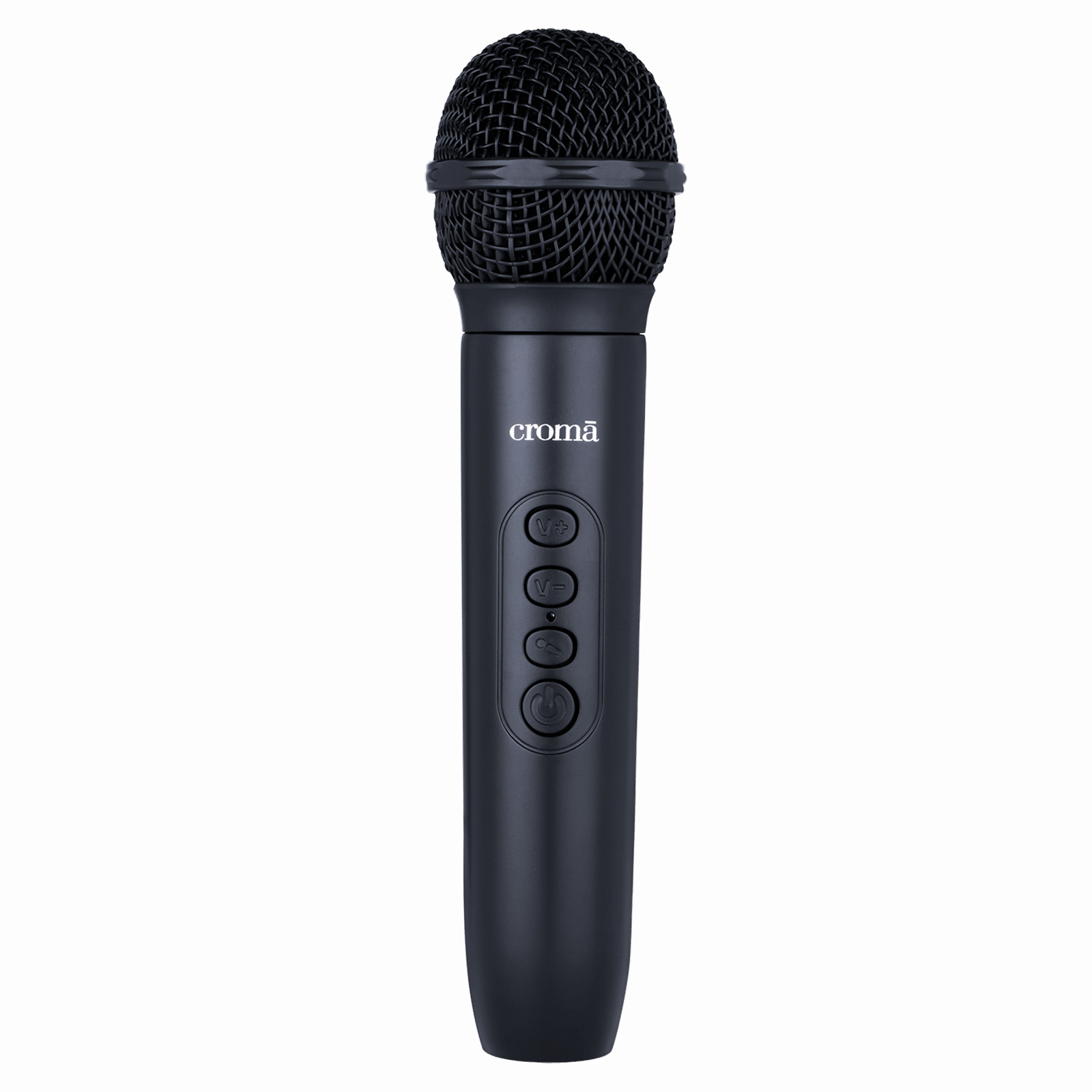 Croma Type C & 6.35mm Jack Wireless Microphone with 2.4GHz Transmission (Black)