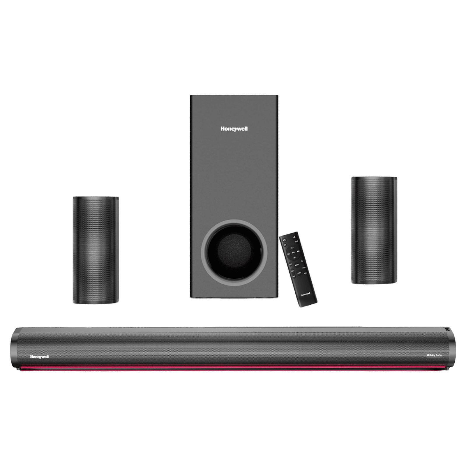 Honeywell Trueno U7000 500W Bluetooth Soundbar with Remote (Dolby Audio, 5.1 Channel, Black)
