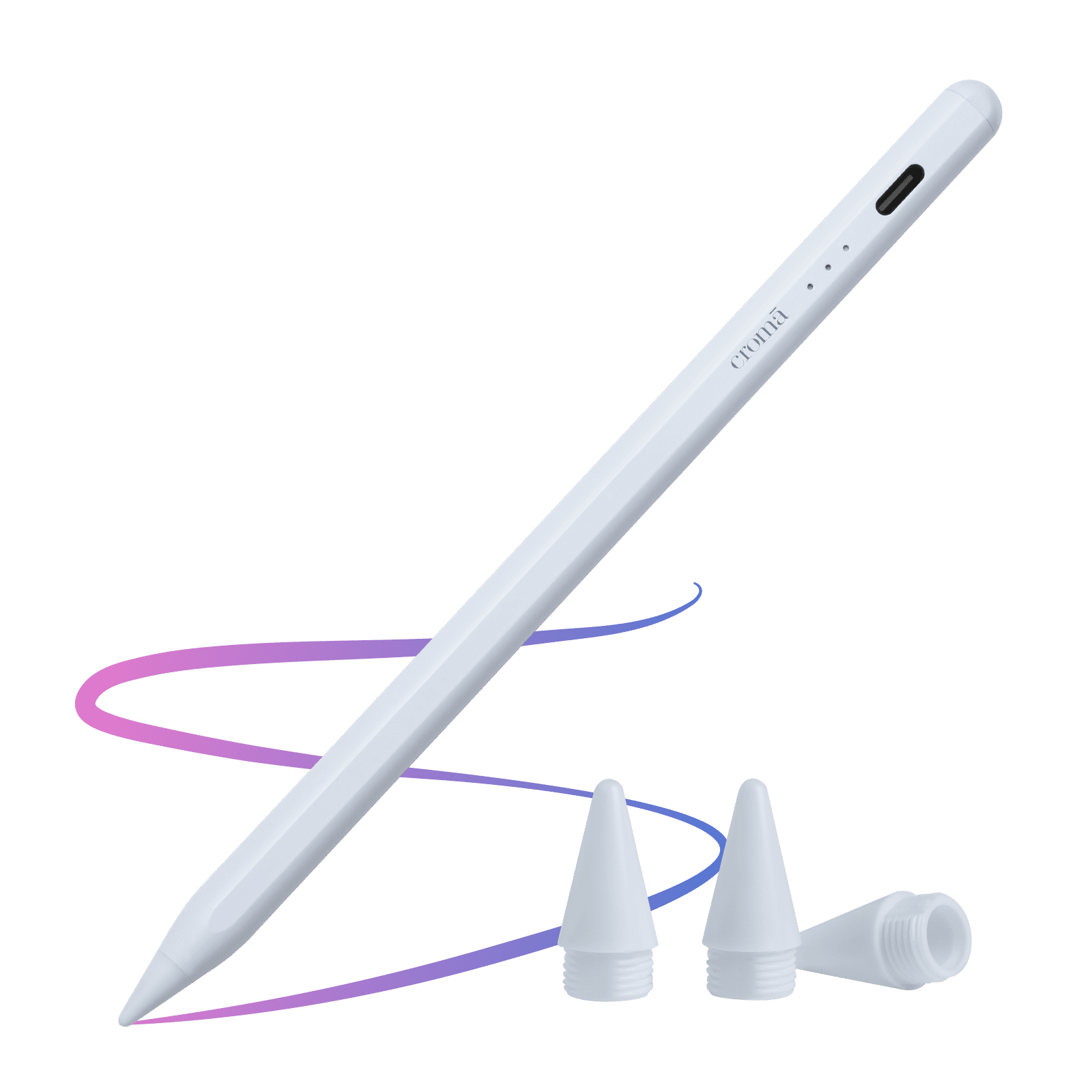 Croma Pencil For Apple iPad (Fast Charging, White)