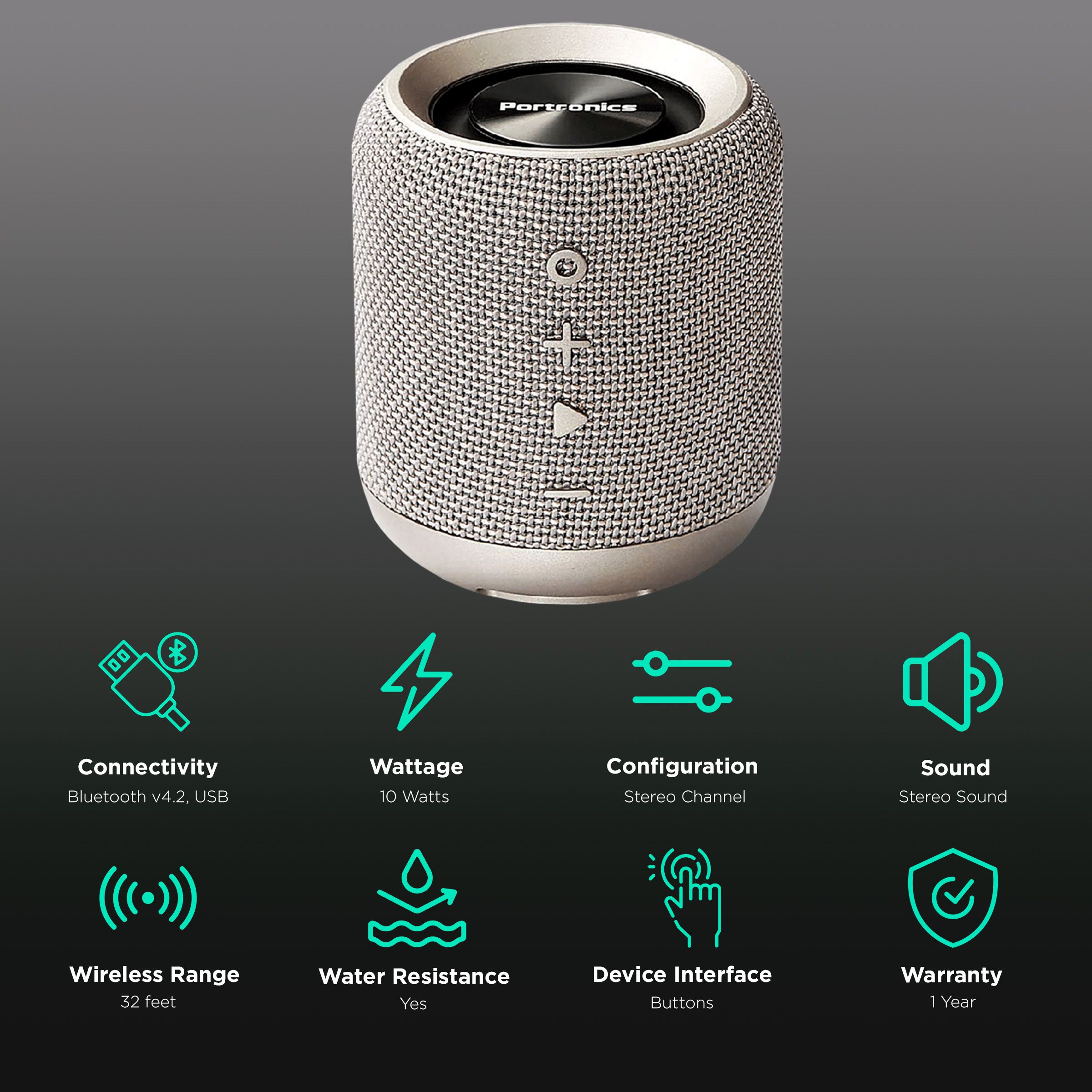 Stereo Speaker Portronics Bluetooth Sound Drum Buy Portronics