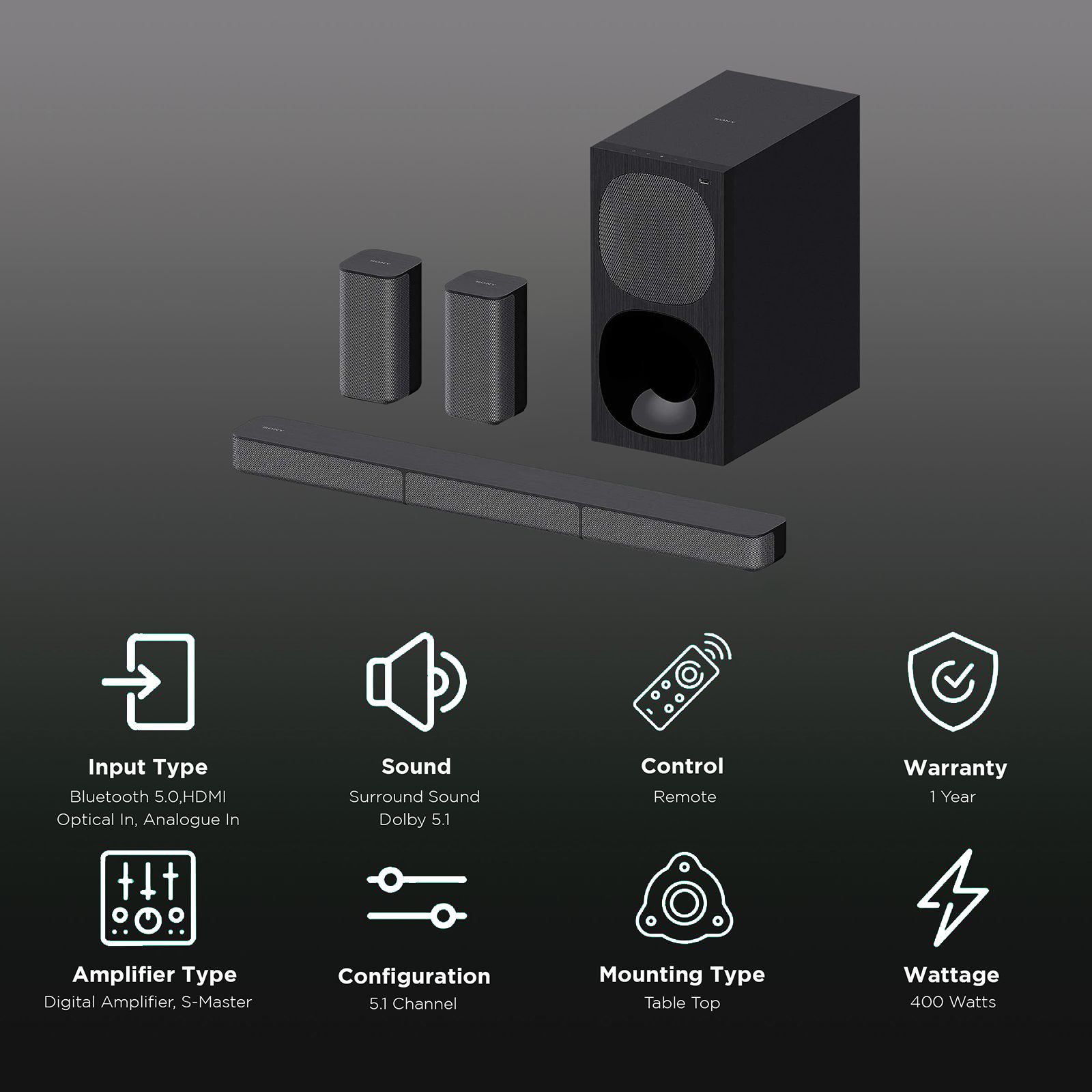 Buy SONY HT-S20R 400W Bluetooth Home Theatre with Remote (Dolby