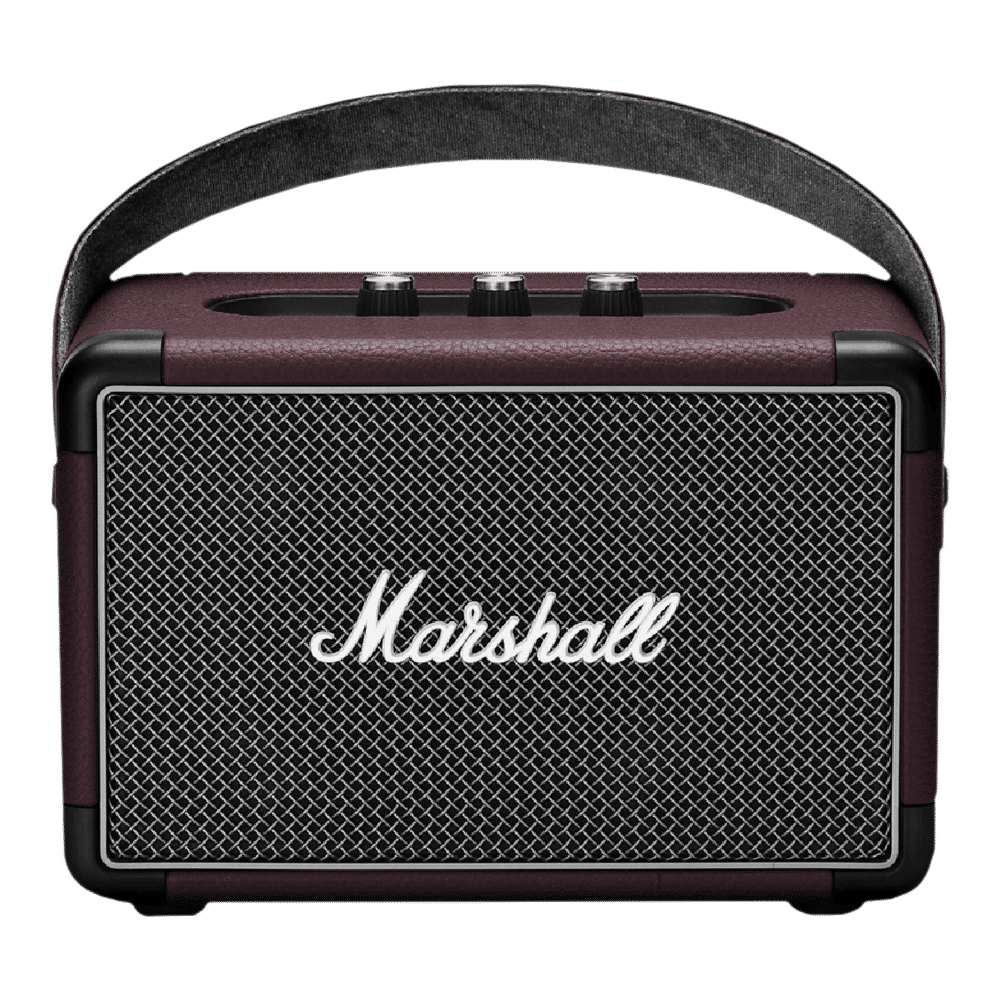 Marshall Kilburn II 20W Portable Bluetooth Speaker (IPX2 Water Resistant, Multi-Host Functionality, Stereo Channel, Burgundy)