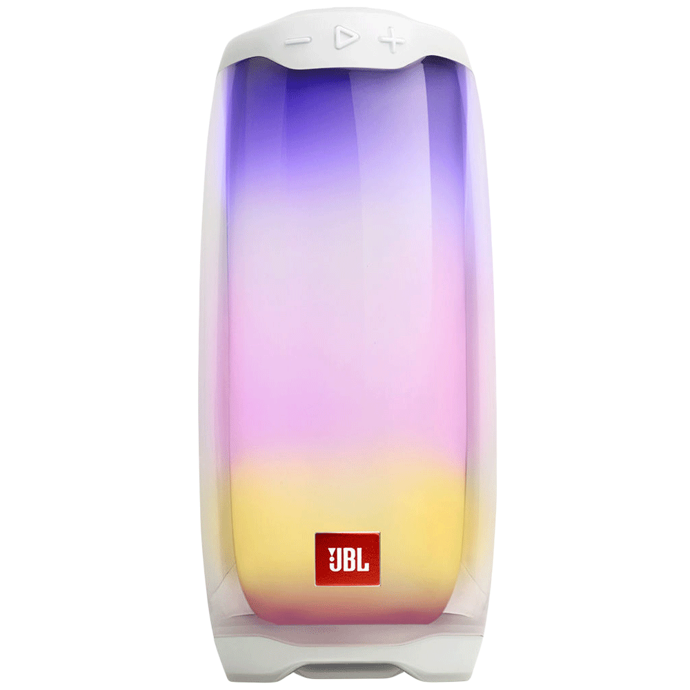 JBL Pulse 20 Watts Portable Bluetooth Speaker (360 Degree LED Lightshow,  JBLPULSE4WHT, White)