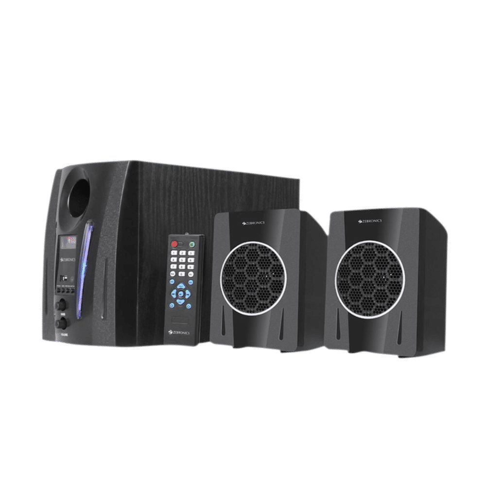 ZEBRONICS 40W Multimedia Speaker (Built-in FM Radio, Channel, Black)