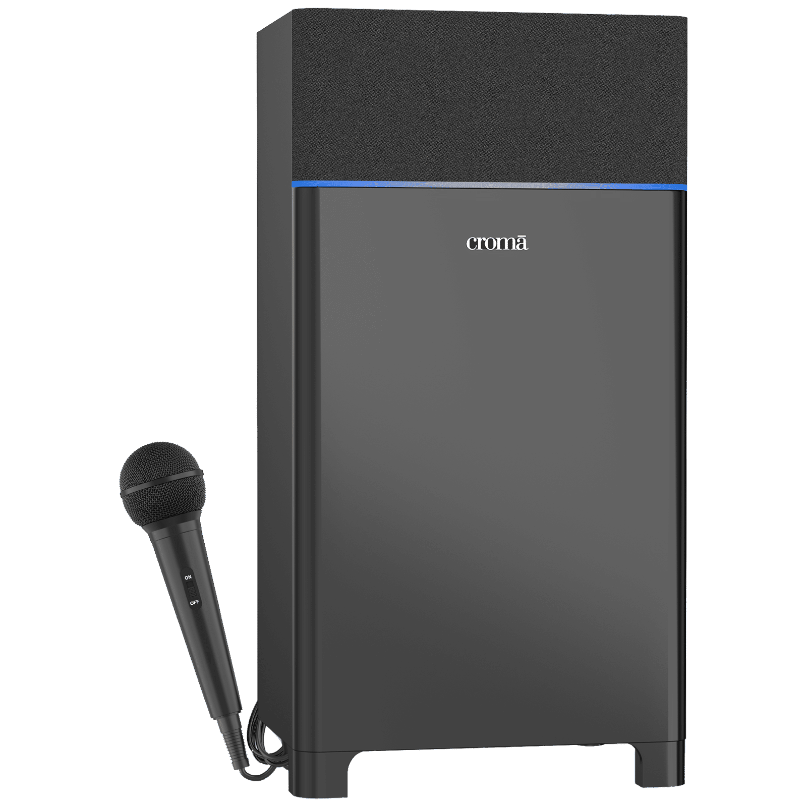 Croma 50W RMS Bluetooth Party Speaker with Wired Mic (Bass Booster Sound, 2.1 Channel, Black)