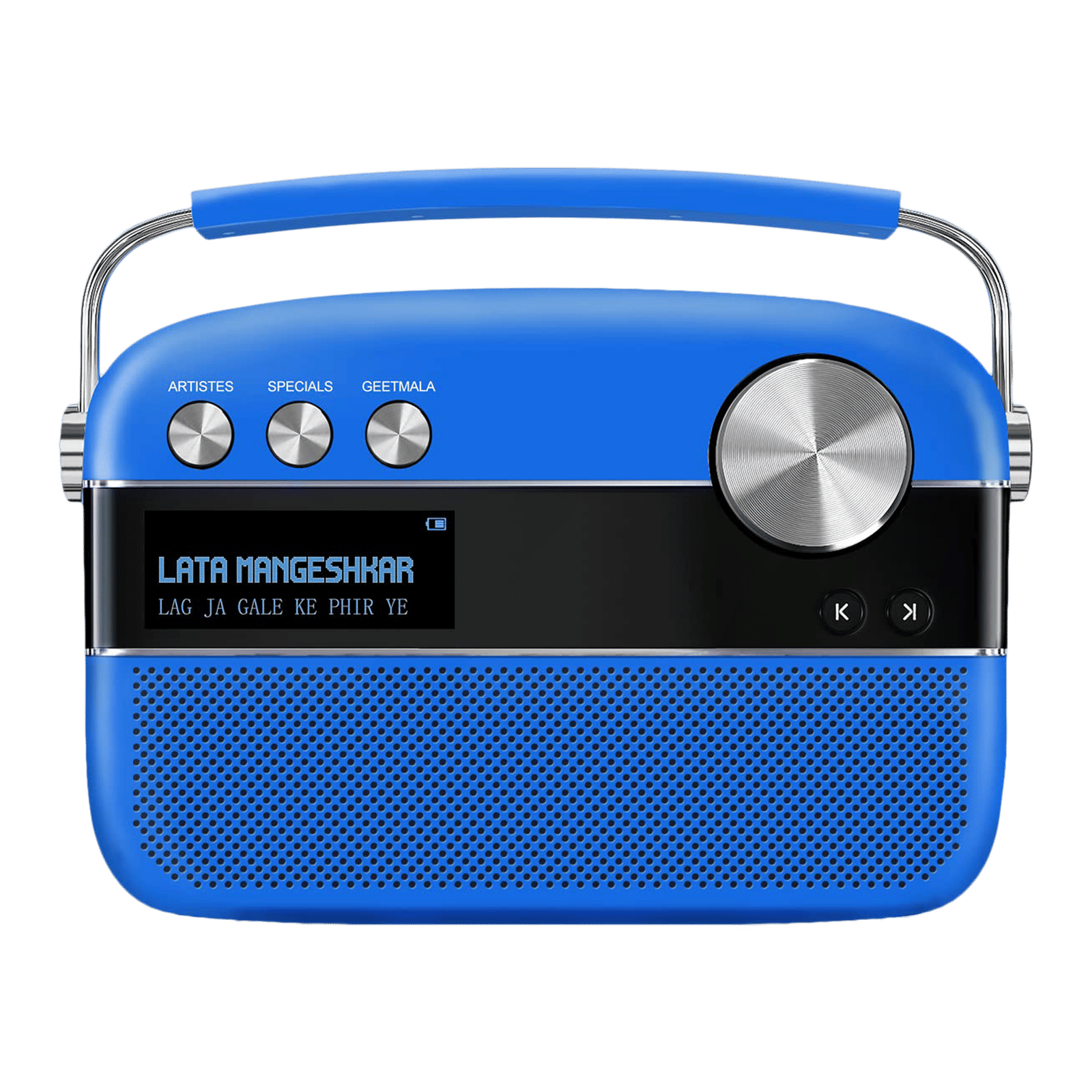 SAREGAMA Carvaan Premium Hindi 10W Portable Bluetooth Speaker (5 Hours Playtime, 2.0 Channel, Cobalt Blue)