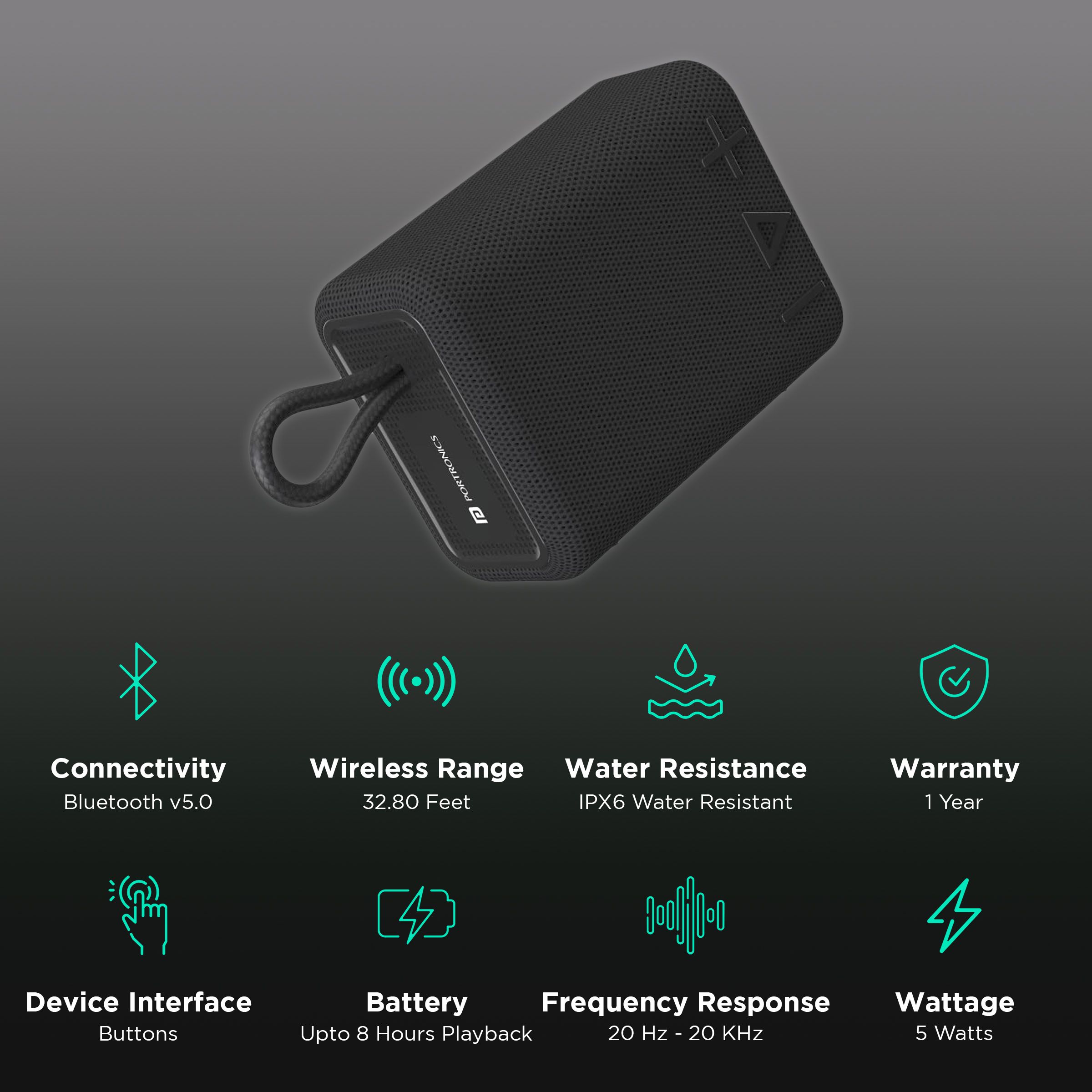 Portronics Breeze 4 - Portable Bluetooth Speaker