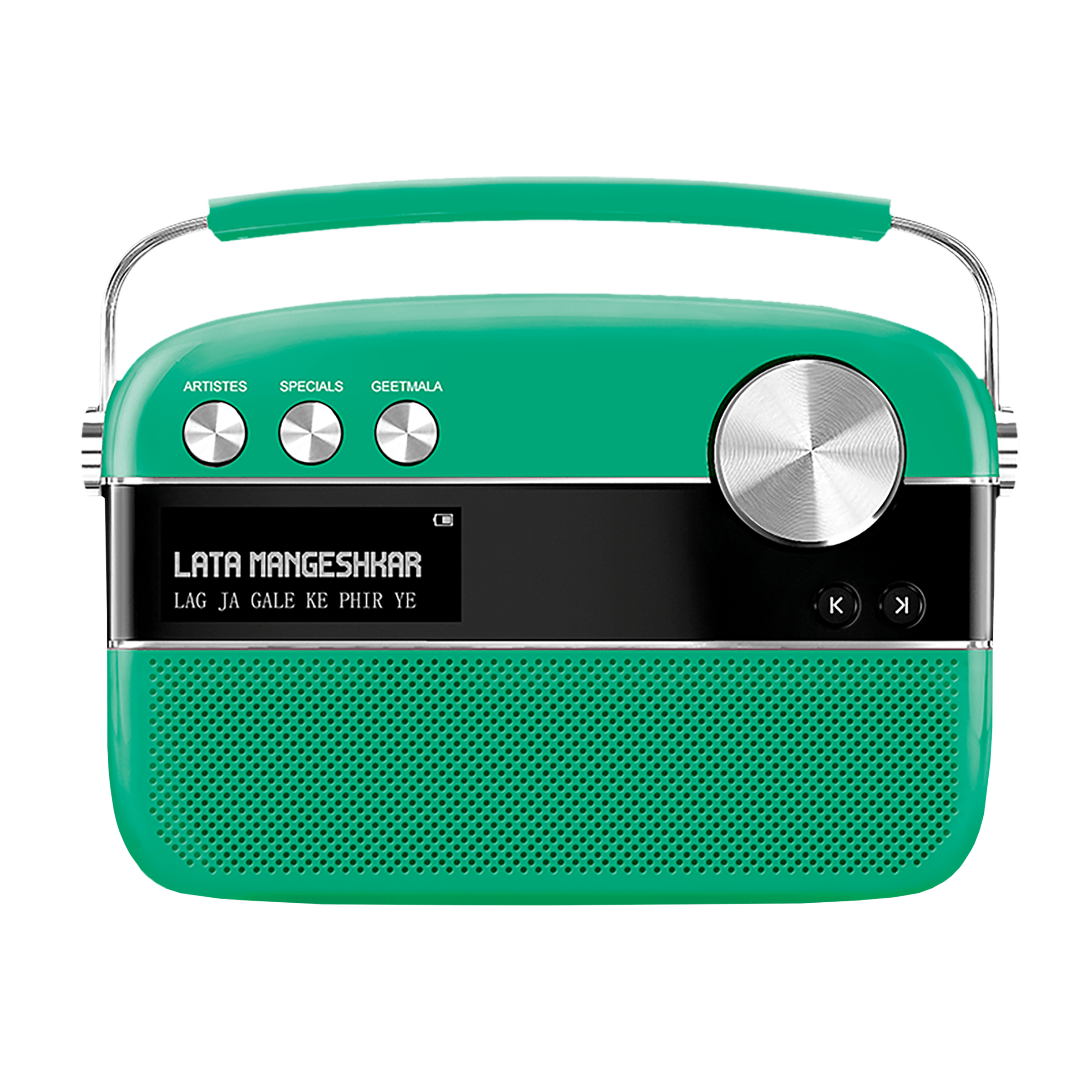 SAREGAMA Carvaan Premium Pop 6W Portable Speaker (Pre-loaded 5000 Evergreen  Hindi Songs, SC230, Forest Green)