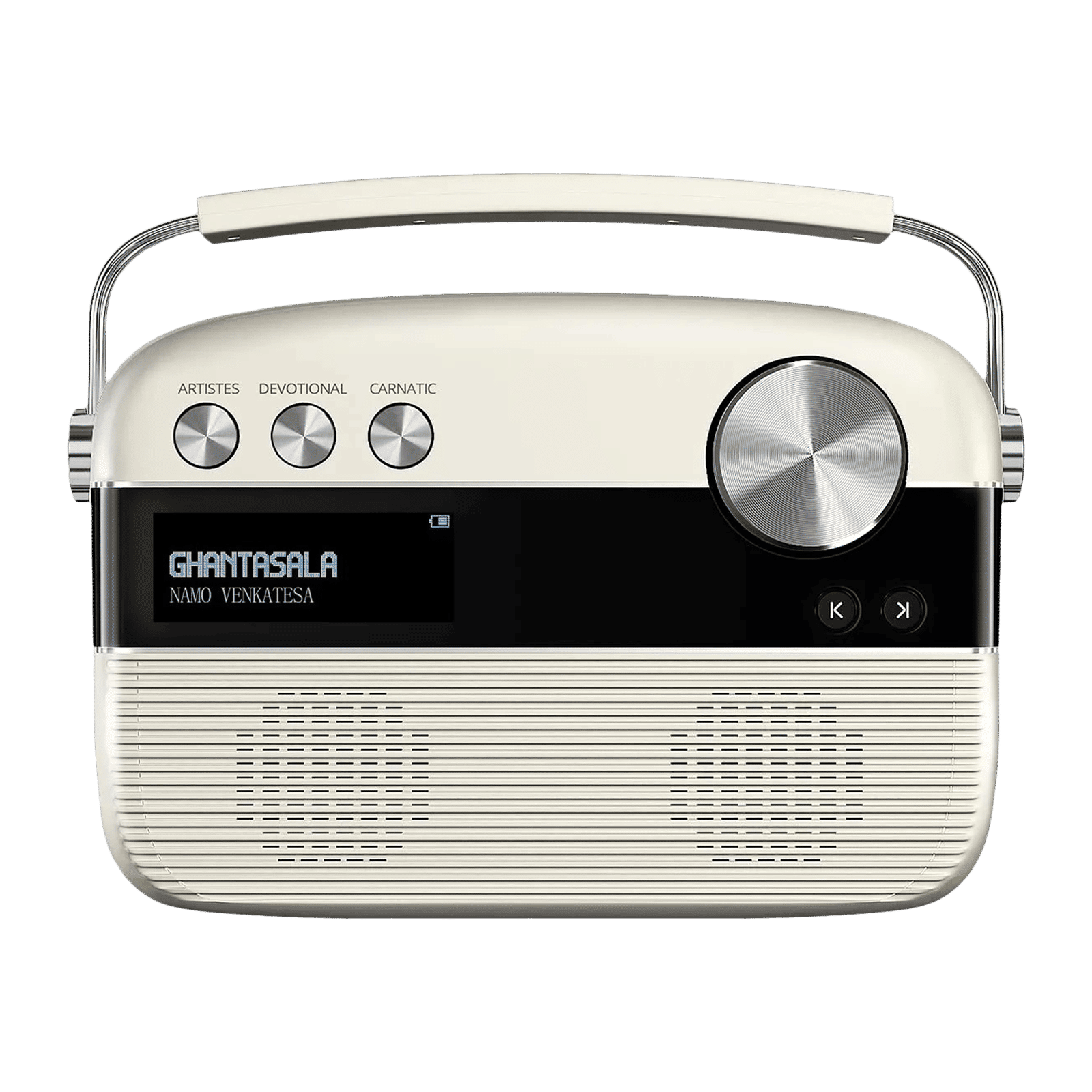 SAREGAMA Carvaan Telugu Music Player (50 Plus Dedicated Stations, SC02, Porcelain White)-image-32
