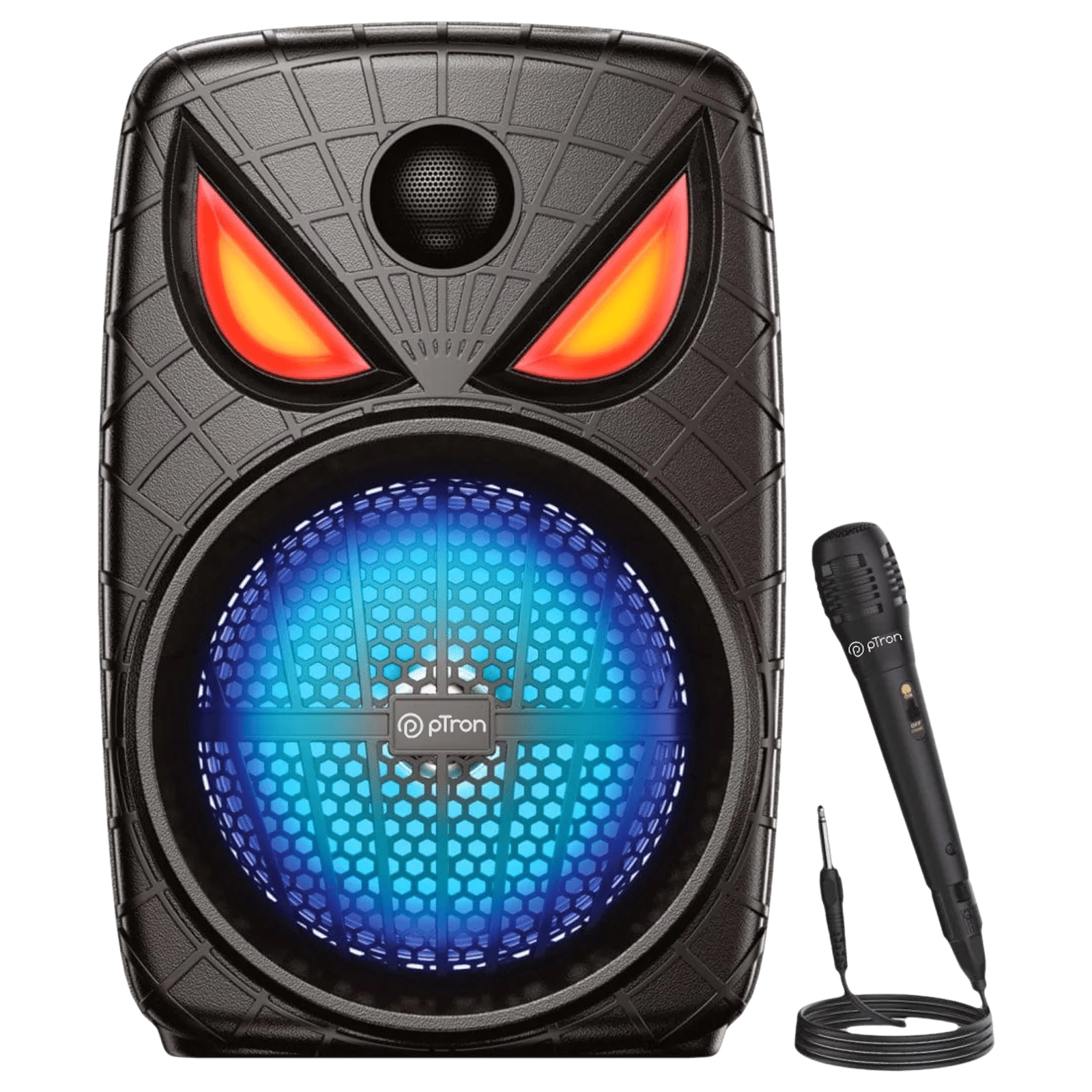 pTron Funk Plus 80W Bluetooth Party Speaker with Mic (Karaoke Supported, Black)