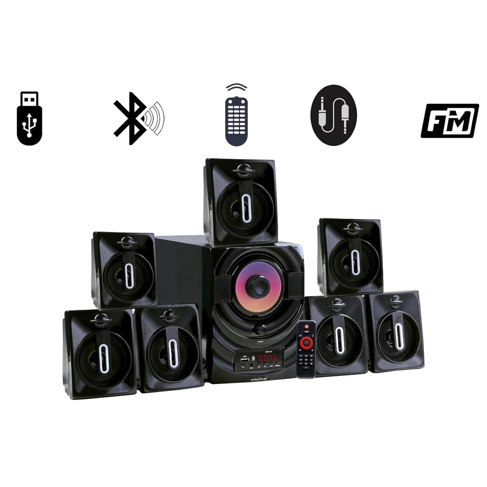 Buy Krisons Boom 75W Bluetooth Home Theatre with Remote