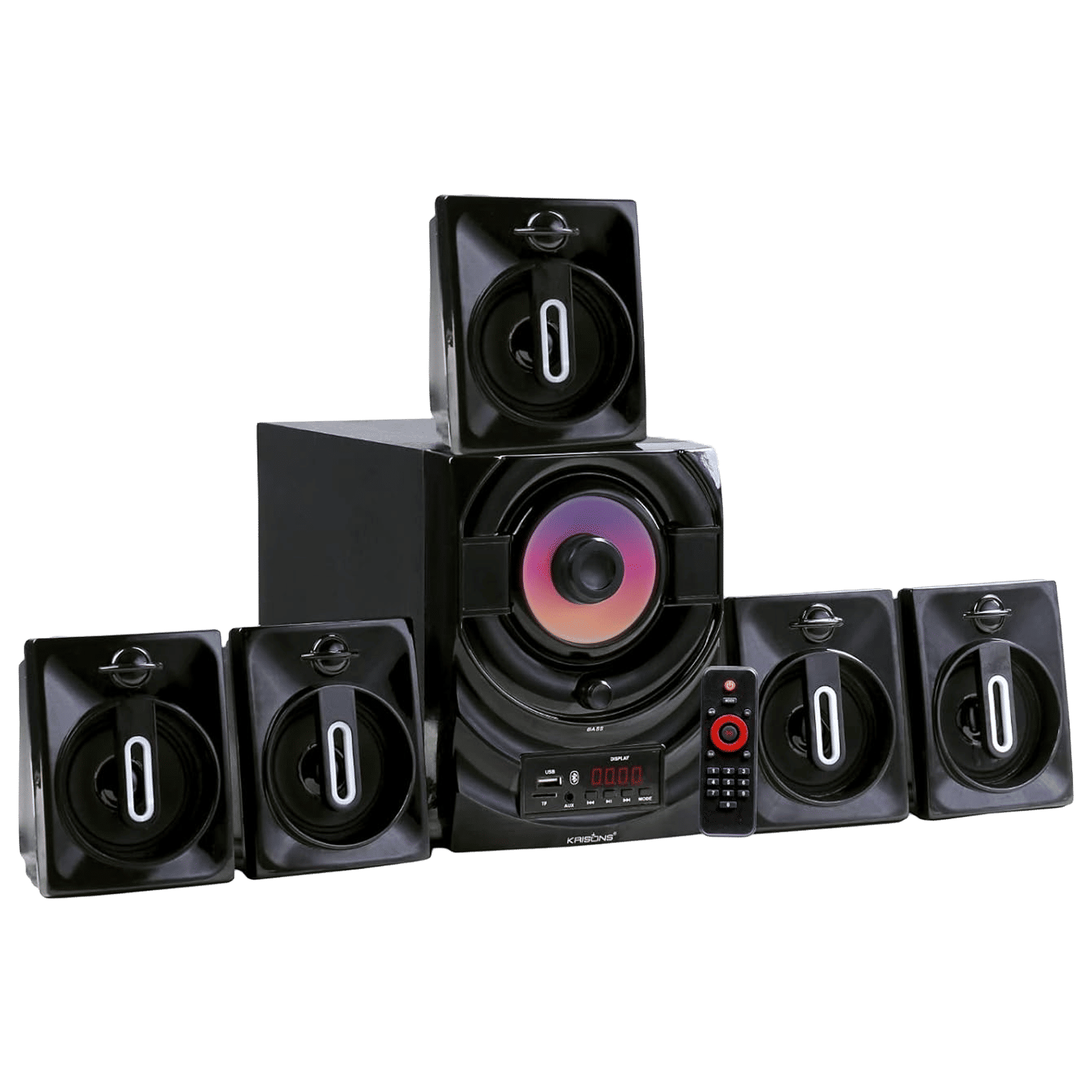 Krisons Crown 60W Bluetooth Home Theatre with Remote (5.1 Channel, Black)