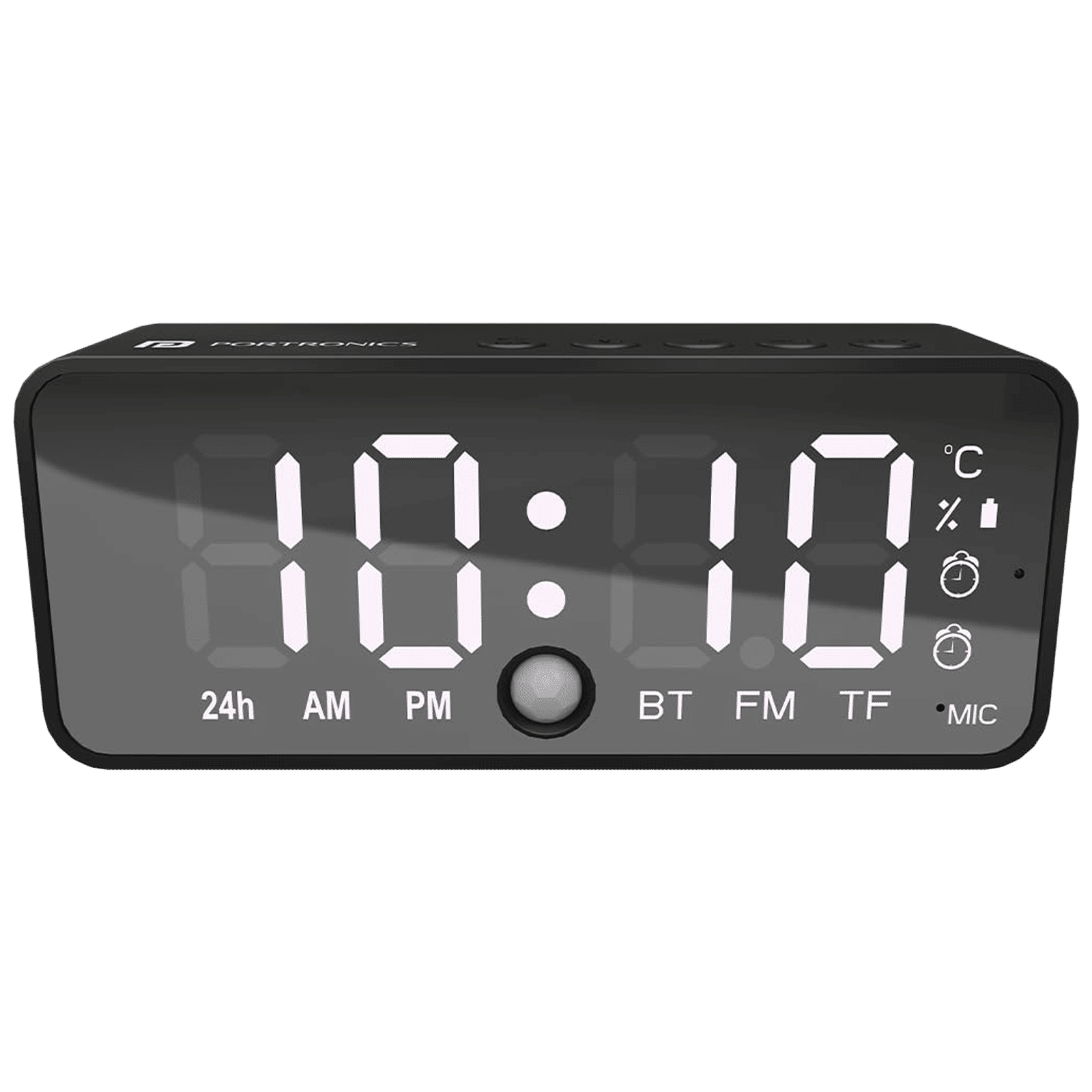 PORTRONICS PIXEL 4 5W Portable Bluetooth Speaker (Dual Alarms, Black) PORTRONICS PIXEL 4 5W Portable Bluetooth Speaker (Dual Alarms, Black)