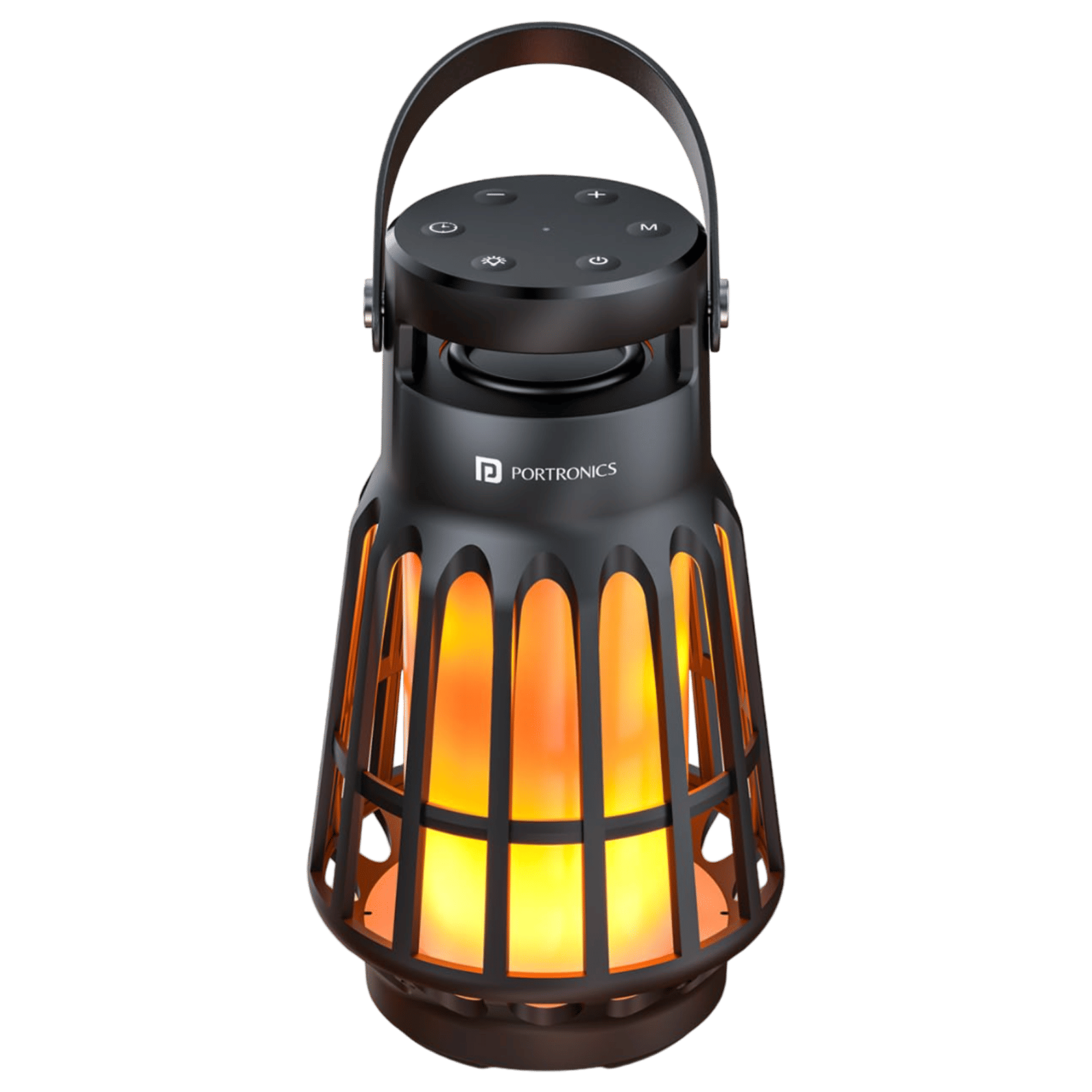 PORTRONICS Dash 6 15W Portable Bluetooth Speaker (IPX65 Water Resistant, LED Night Lamp, Black)