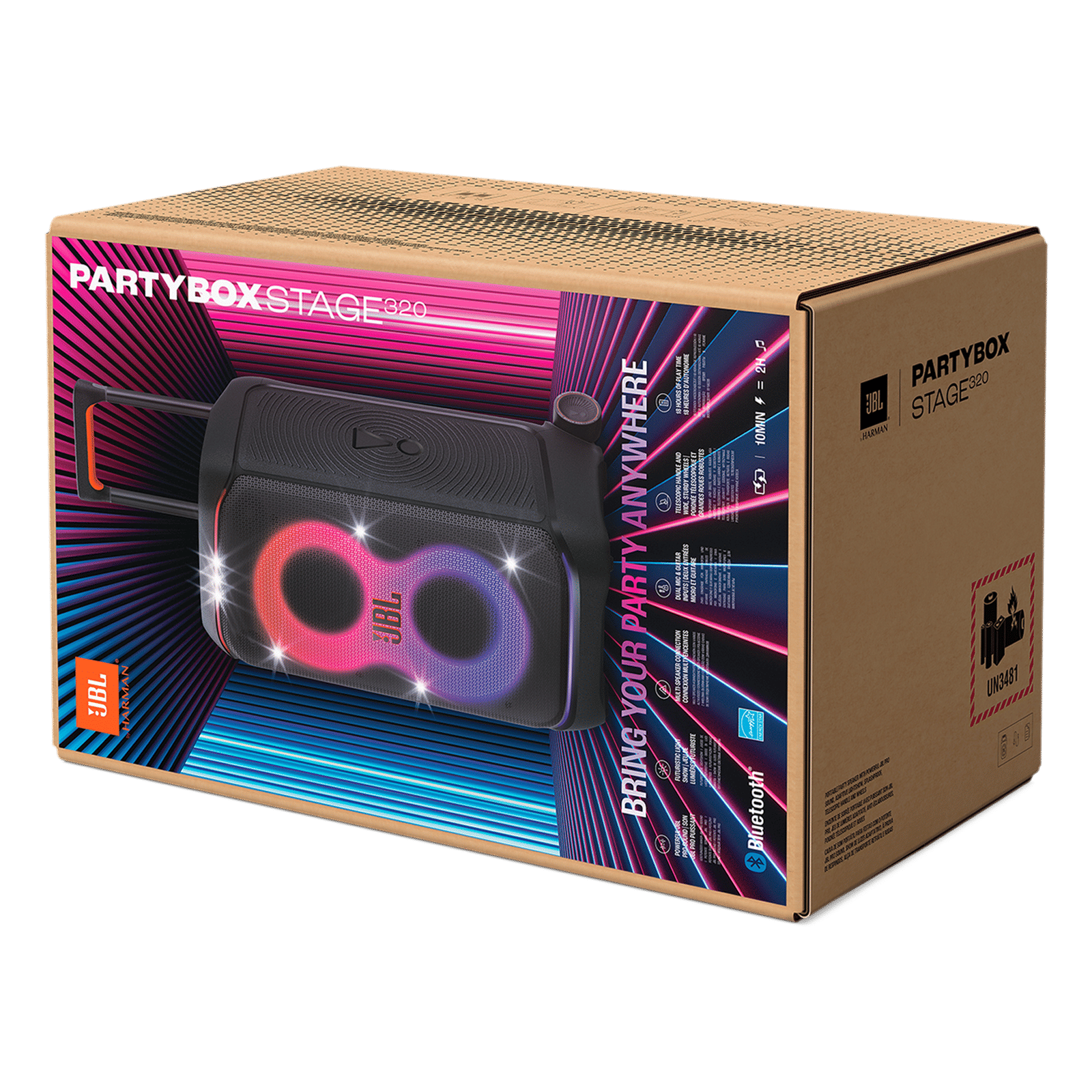 Buy JBL PartyBox Stage 320 240W Bluetooth Party Speaker (AI Sound