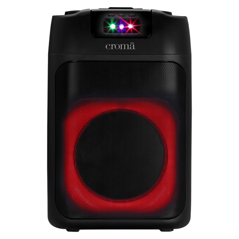 Croma 60 W Bluetooth Party Speaker with mic (TWS Function, Stereo Channel, Black)