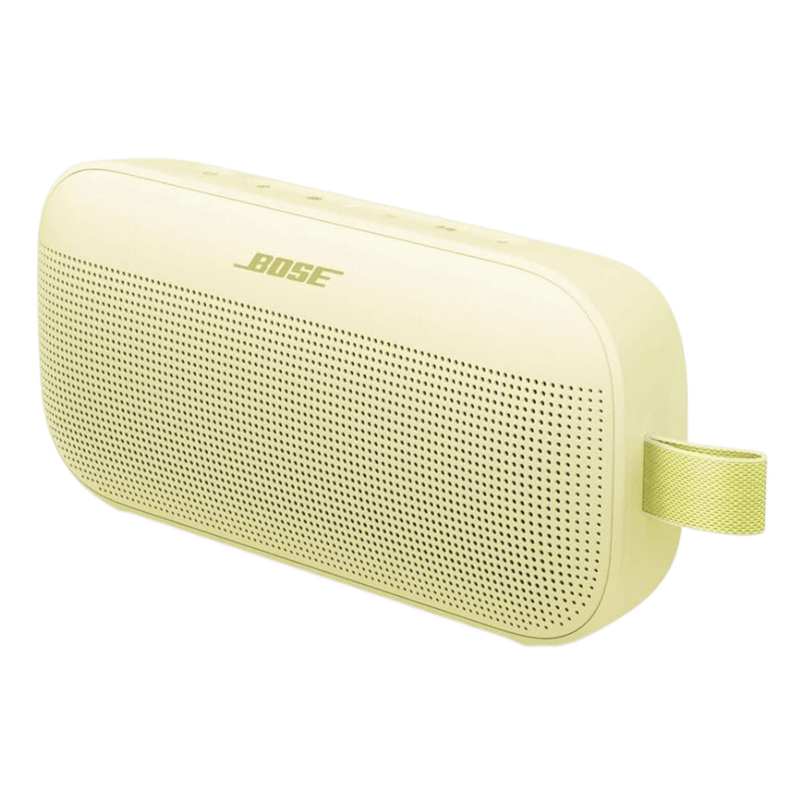 BOSE Soundlink Flex (2nd Gen) 15W Portable Bluetooth Speaker (IP67 Water Resistant, Deep Bass, Stereo Channel, Citrus Yellow)