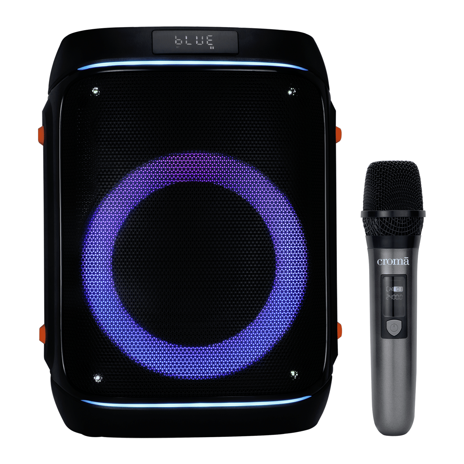Croma 100W Bluetooth Party Speaker with Mic (AI Sound Boost, 2.1 Channel, Black)