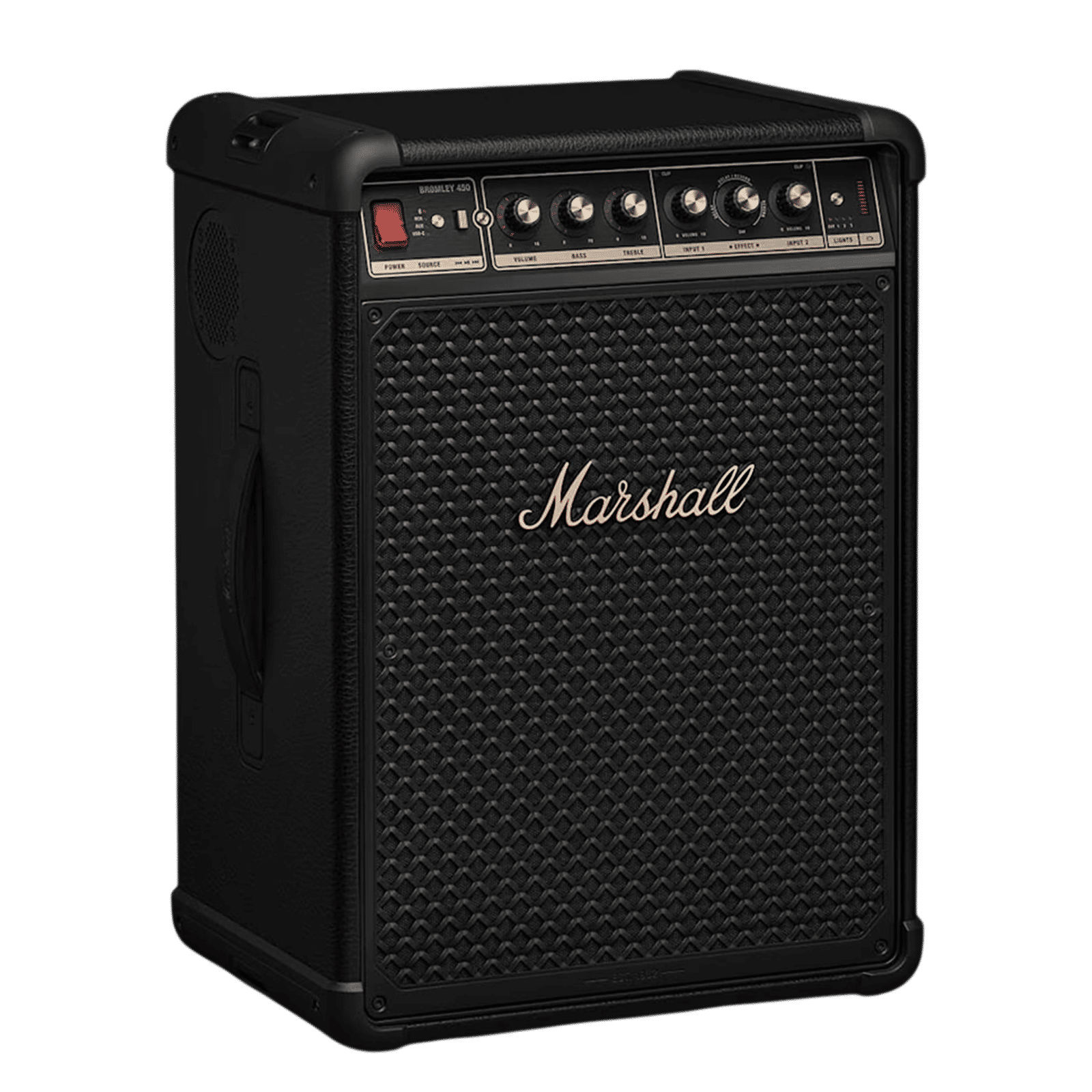 Marshall Bromley 450 400W Bluetooth Party Speaker (True Stereophonic 360 Degree Sound​, Stereo Channel, Black & Brass)