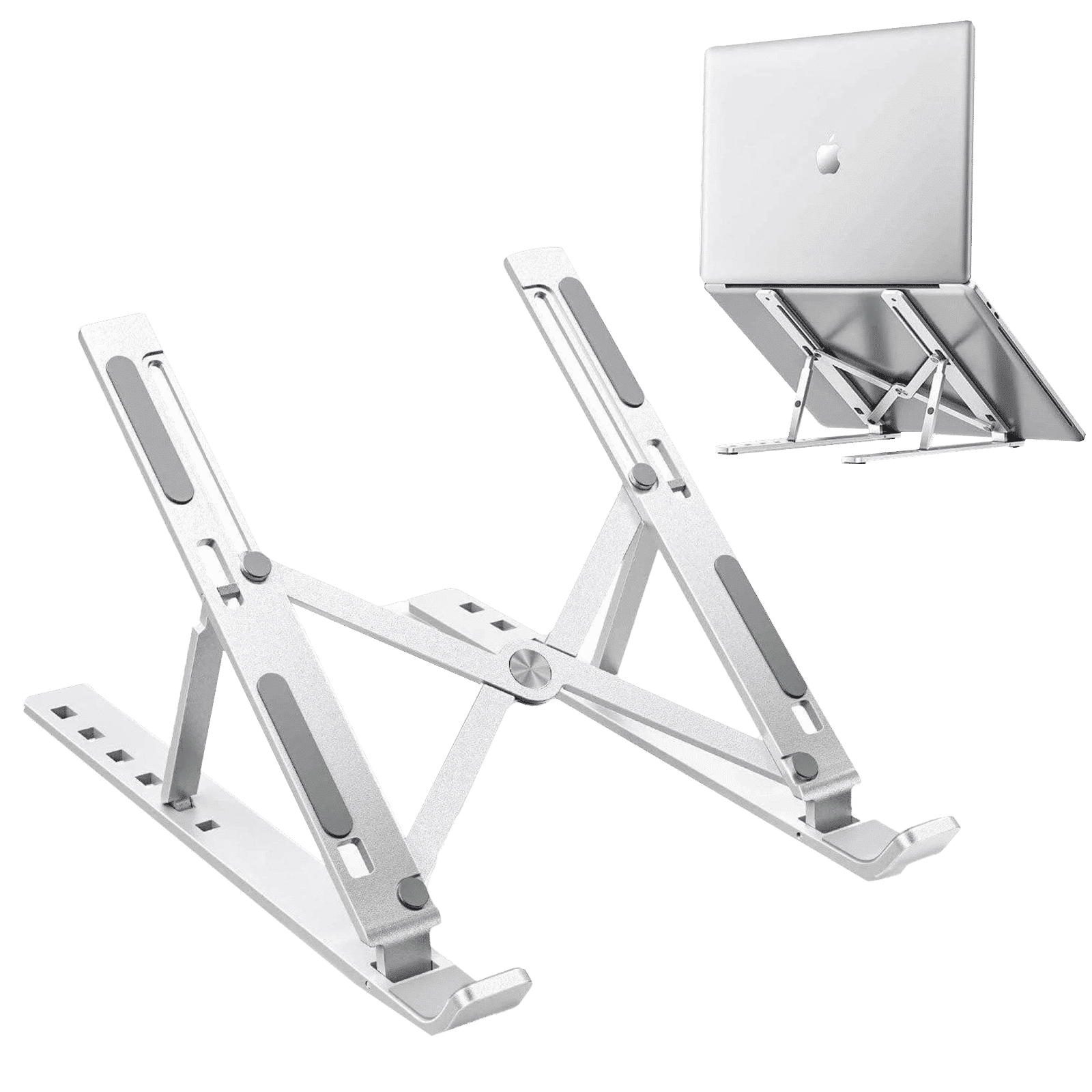 Croma Stand For Laptops Upto 15 Inch (Foldable Design, CRSP015AOC016515, Silver)