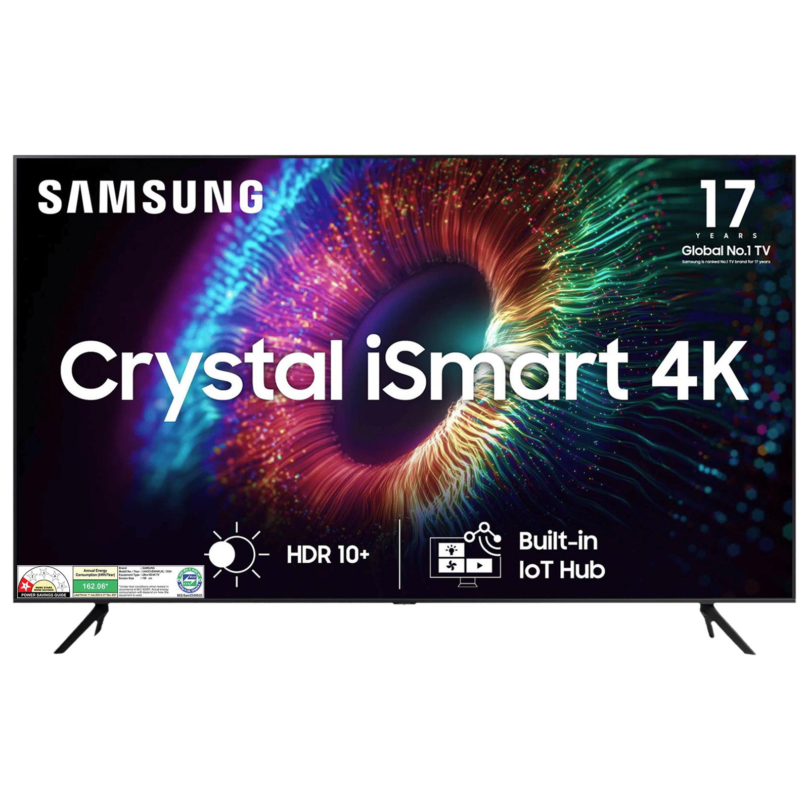 SAMSUNG Crystal 4K iSmart 108 cm (43 inch) 4K Ultra HD LED Tizen TV with Crystal Processor 4K
