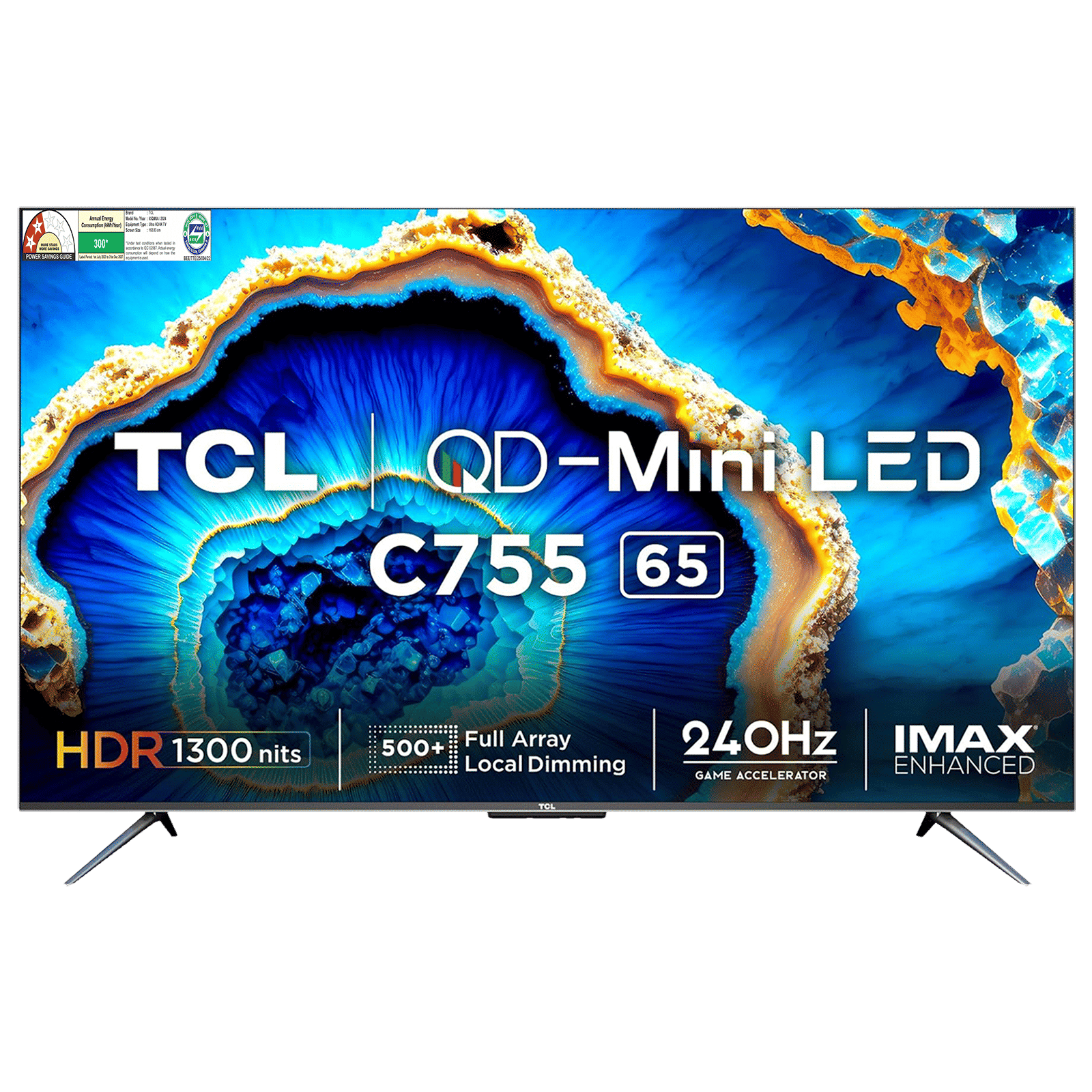 TCL C755 165.1 cm (65 inch) QD Mini LED 4K Ultra HD Smart Google TV with Dolby Vision and Dolby Atmos (2023 model)